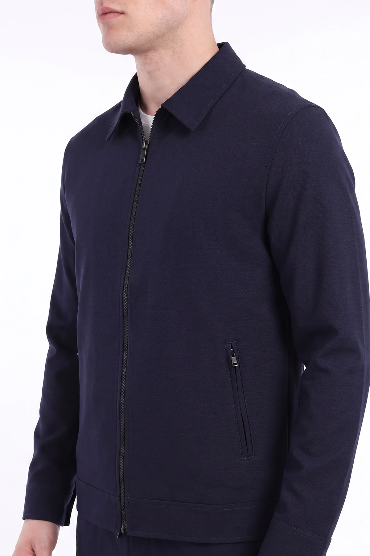 Lacivert Double Kumaş Ceketli Erkek İkili Takım 469588