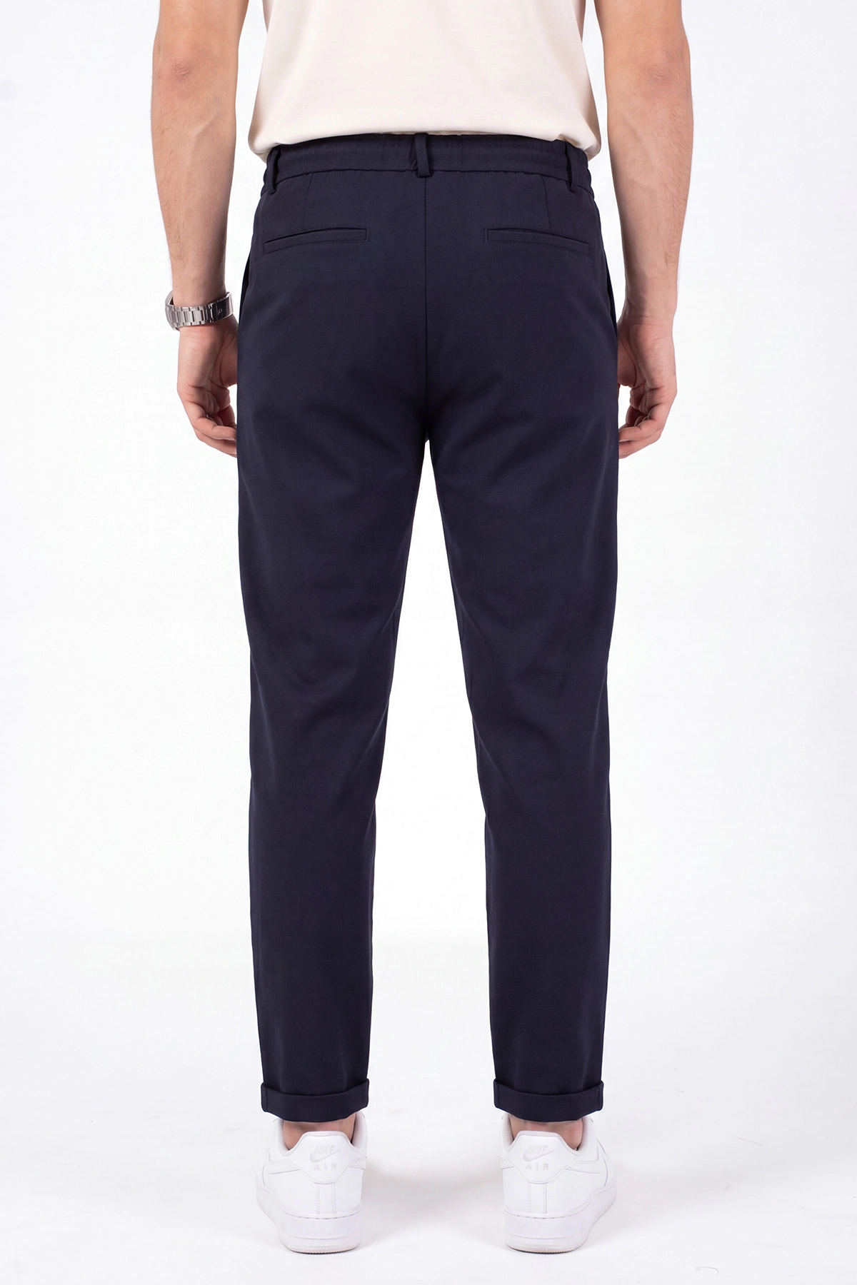 Lacivert Duble Paça Double Kumaş Pantolon 472200