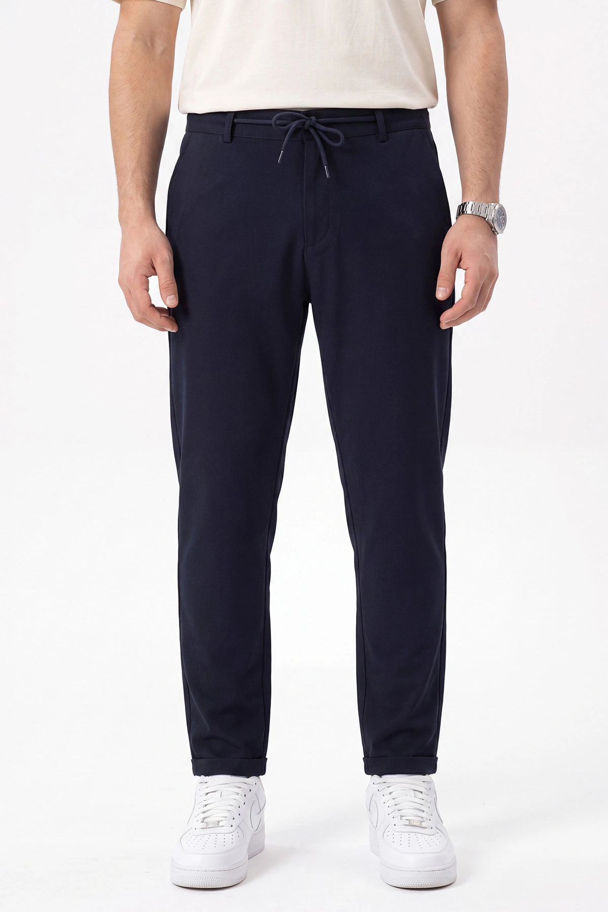 Lacivert Duble Paça Double Kumaş Pantolon 472200
