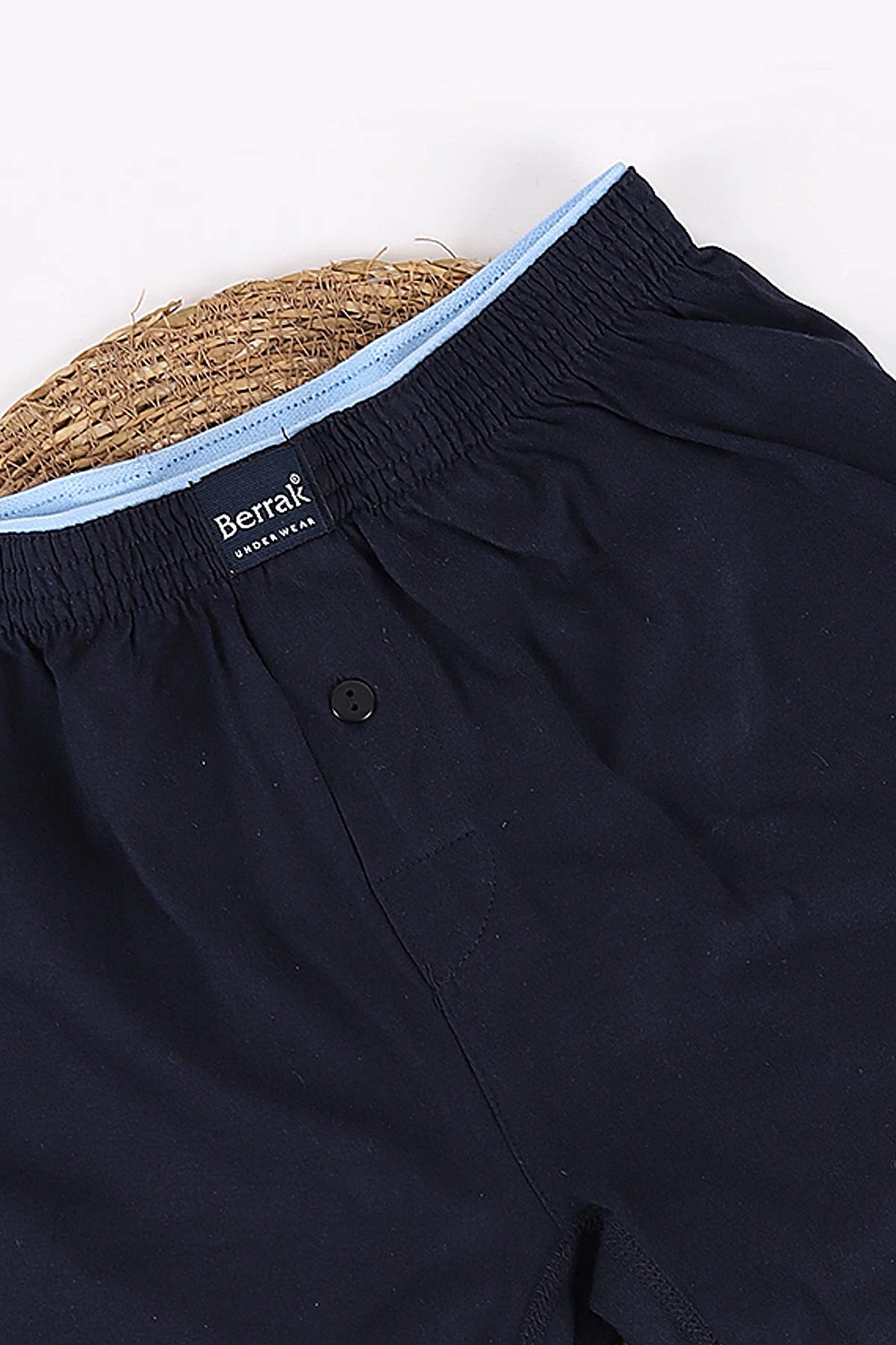 Lacivert Düğmeli Likralı Erkek Boxer Short 434437