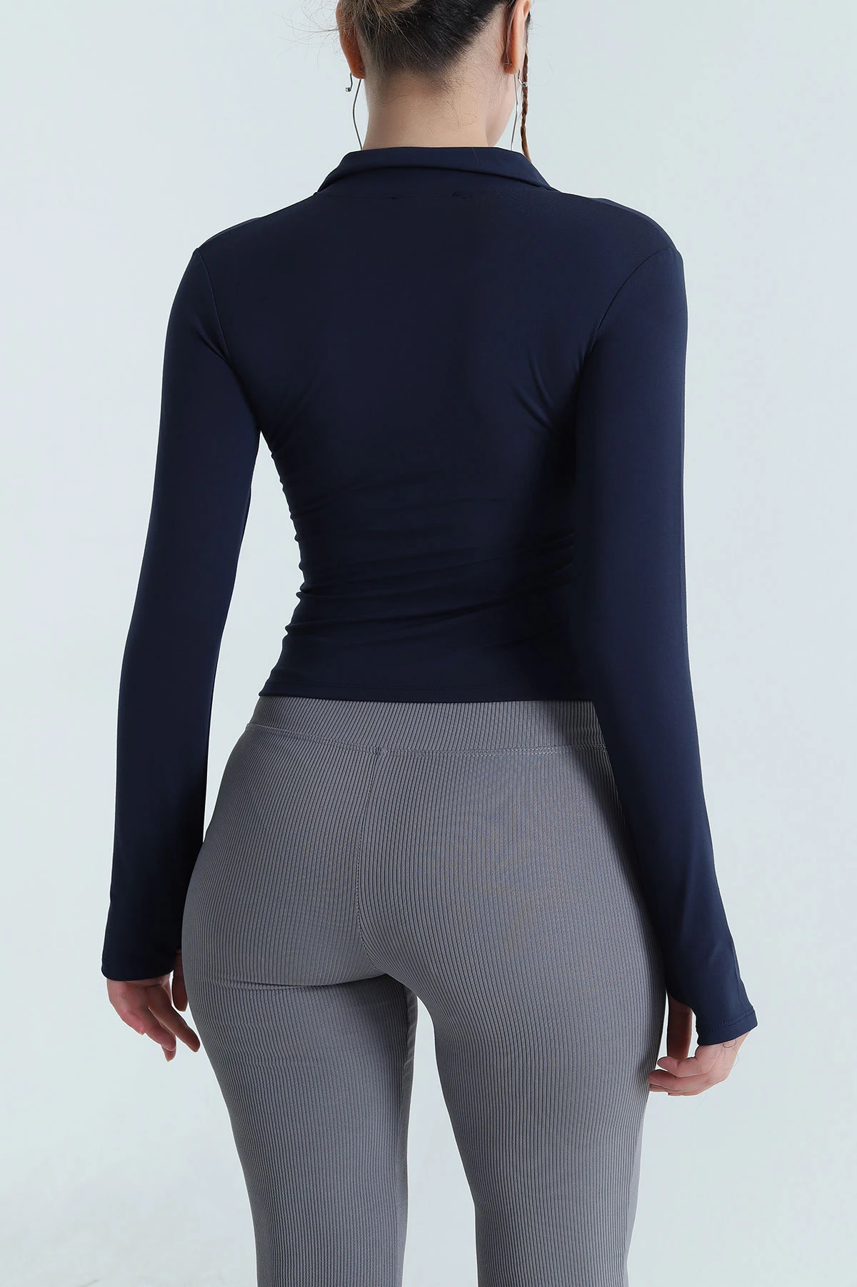 Lacivert Fermuarlı Belize Kadın Bluz 482777