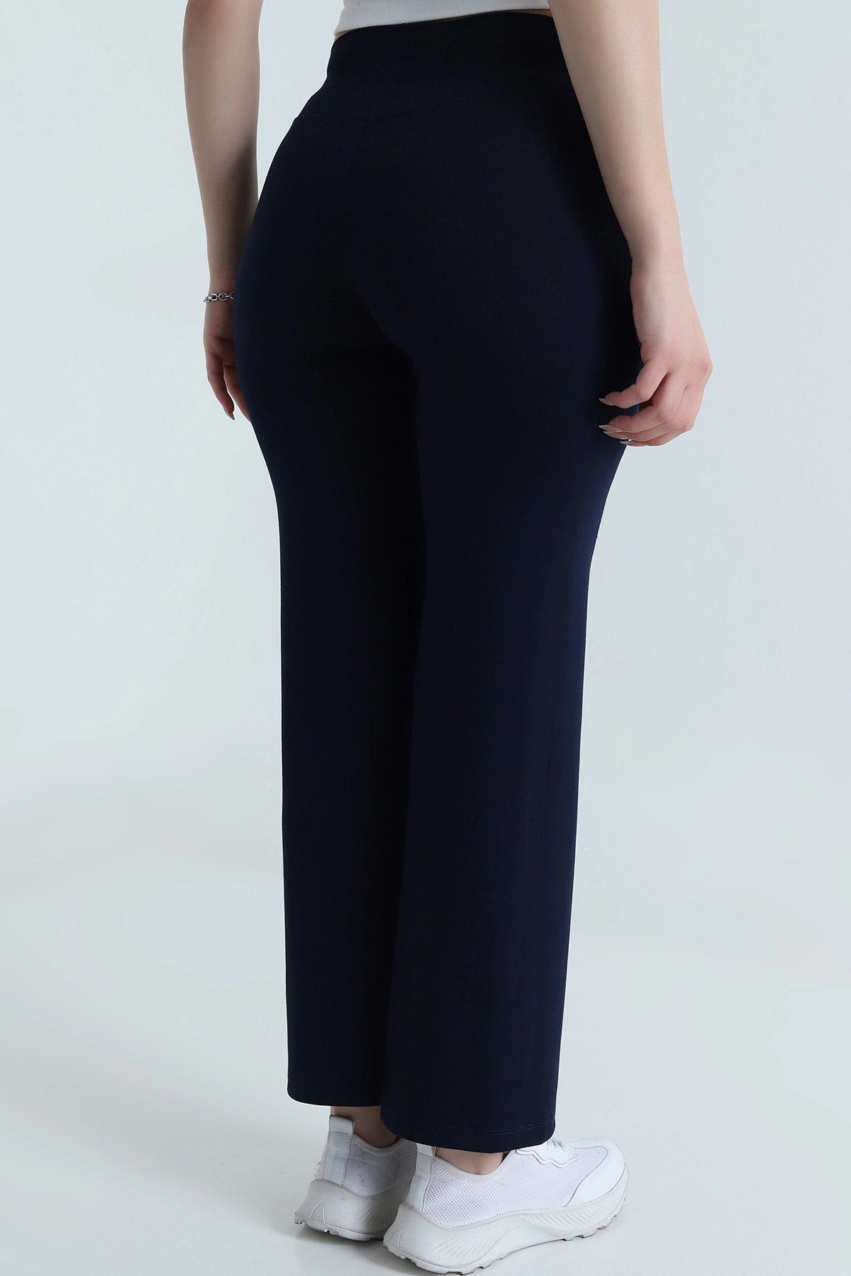Lacivert Geniş Paça Modal Kadın Pantolon 490724