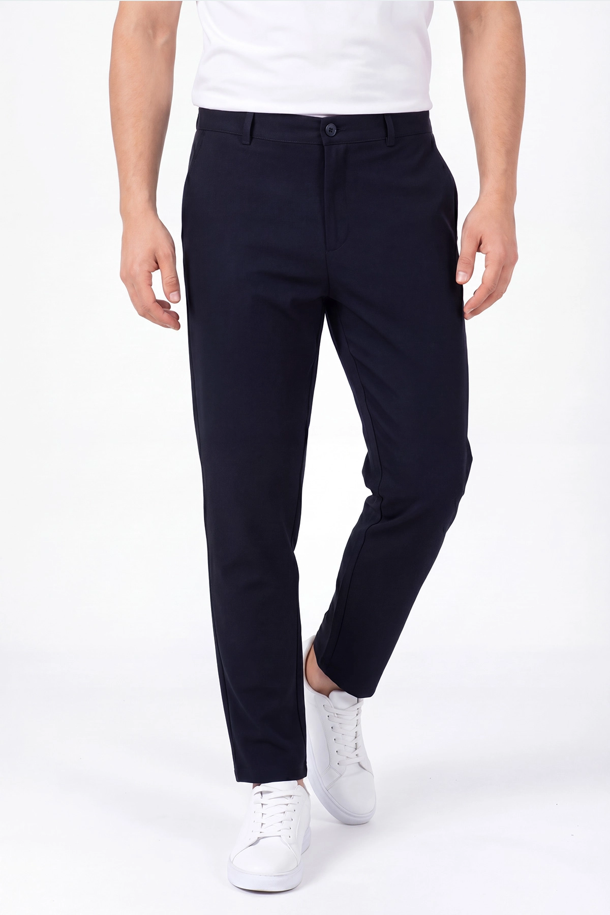 Lacivert Havuç Kesim Paraşüt Kumaş Erkek Pantolon 458710