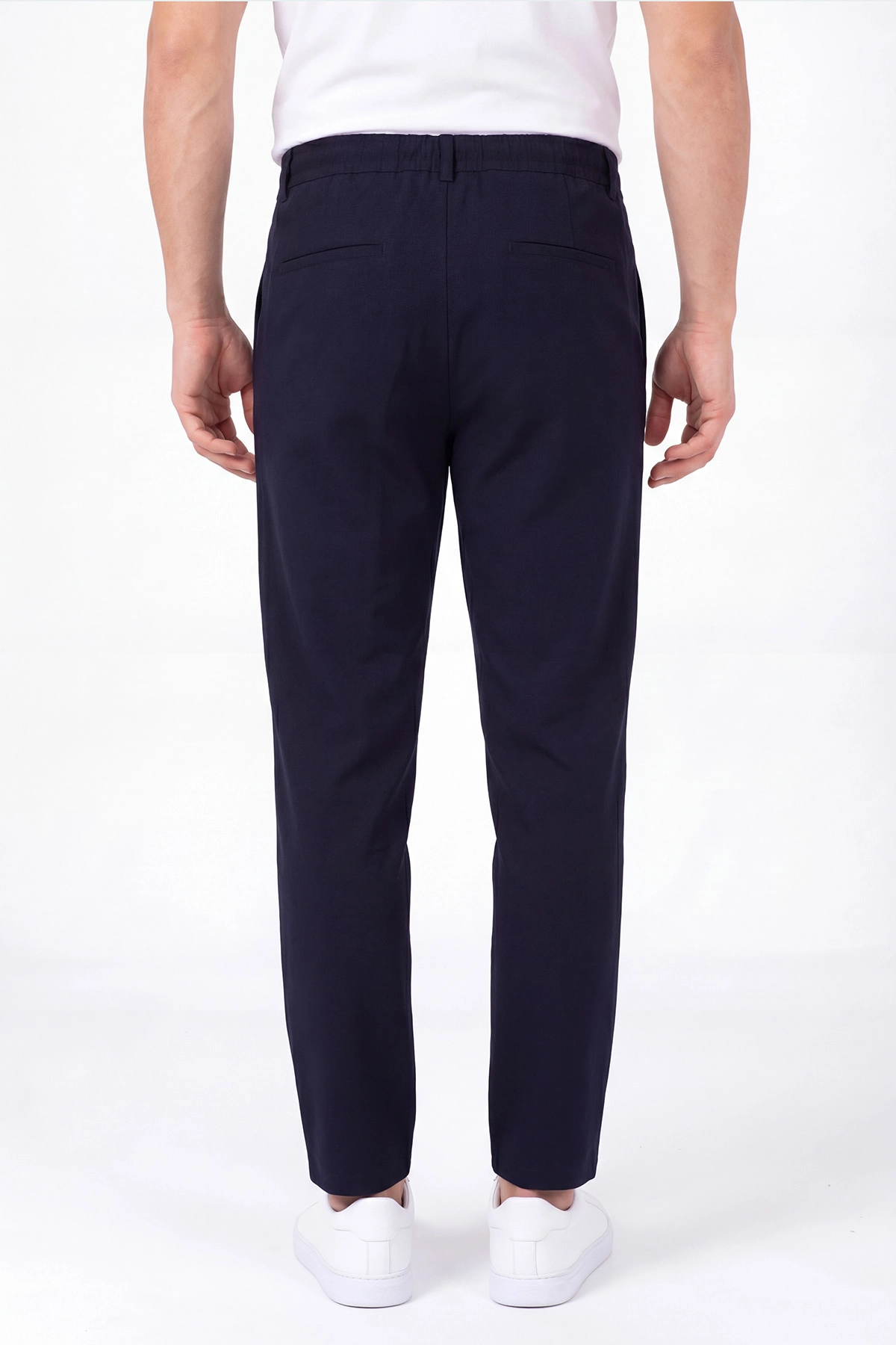 Lacivert Havuç Kesim Paraşüt Kumaş Erkek Pantolon 458710