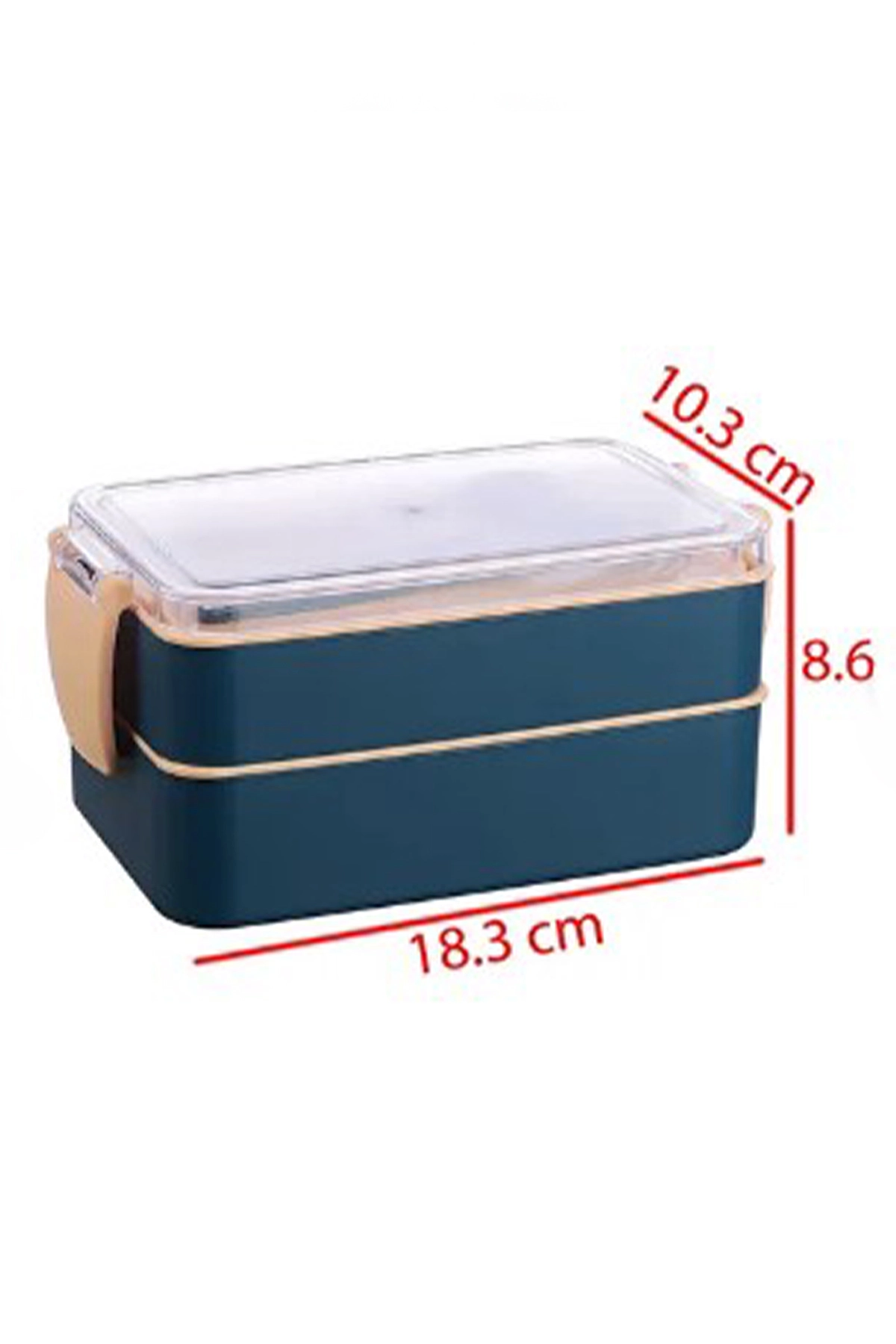 Lacivert İki Katlı 900 ML Beslenme Kabı 393005