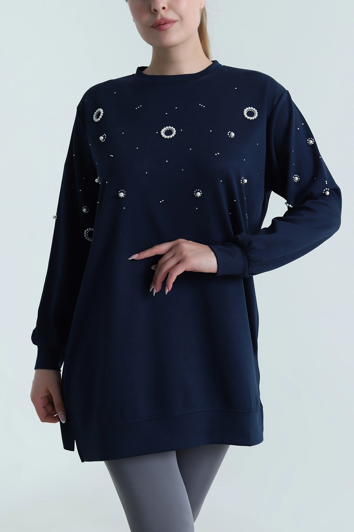 Lacivert İncili Oysho Kadın Tunik 484876