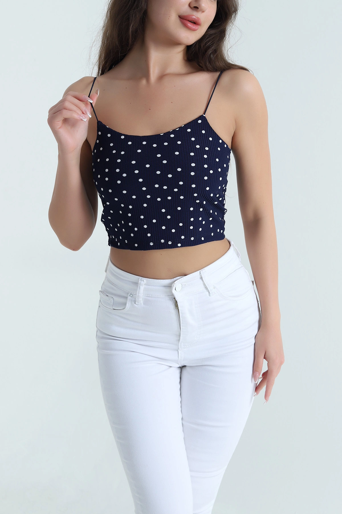 Lacivert İp Askılı Kadın Atlet Büstiyer 462654