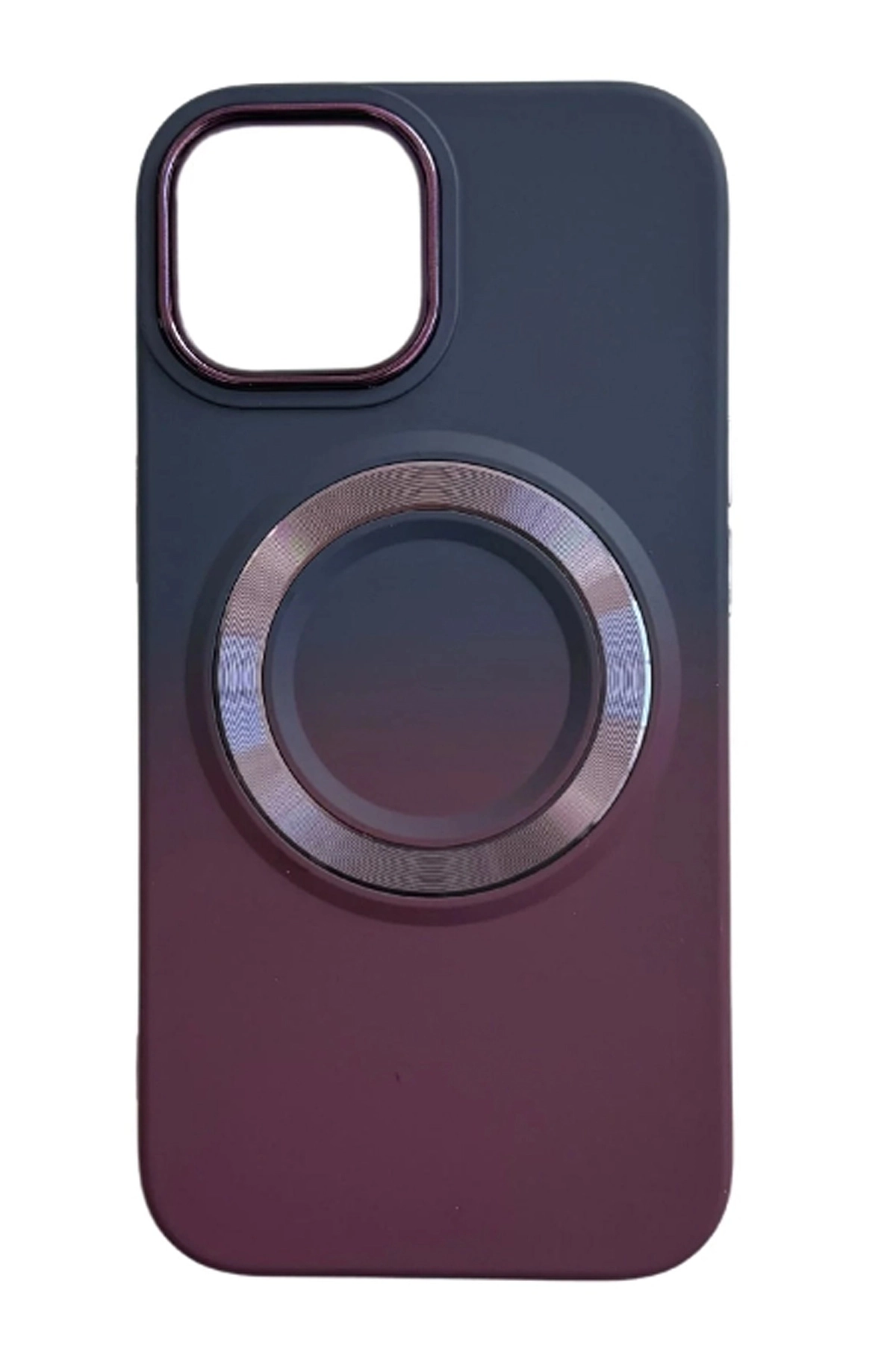 Lacivert İPhone 13 Pro Uyumlu Corn Serisi Gradyan Tasarımlı Sert Silikon Telefon Kılıfı 343535
