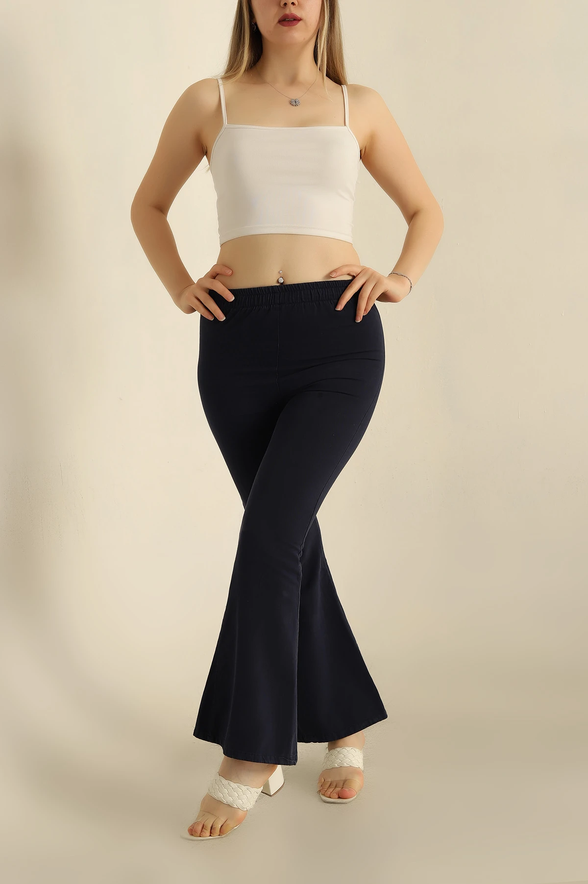 Lacivert İspanyol Paça Gabardin Pantolon 258703