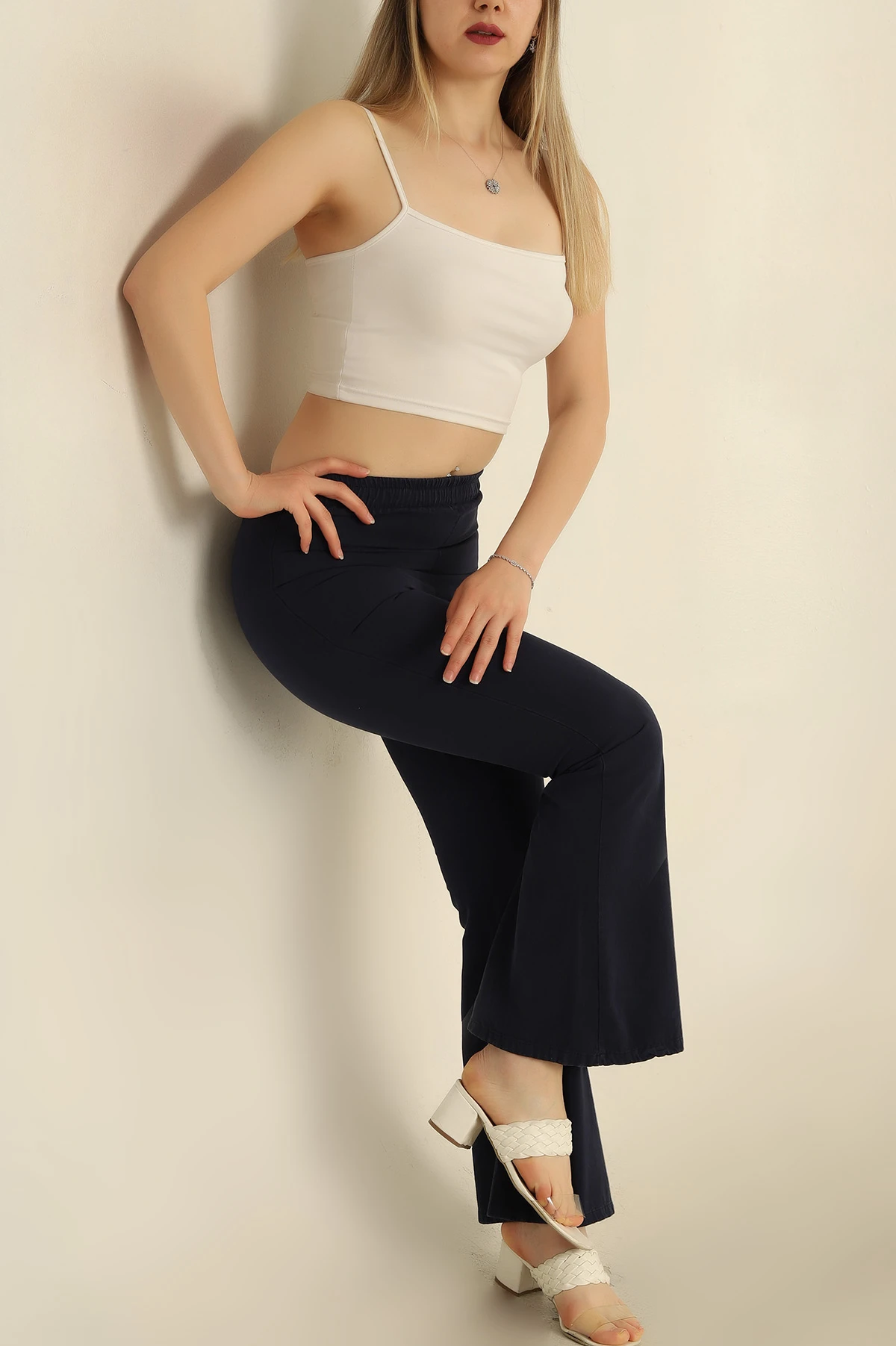 Lacivert İspanyol Paça Gabardin Pantolon 258703