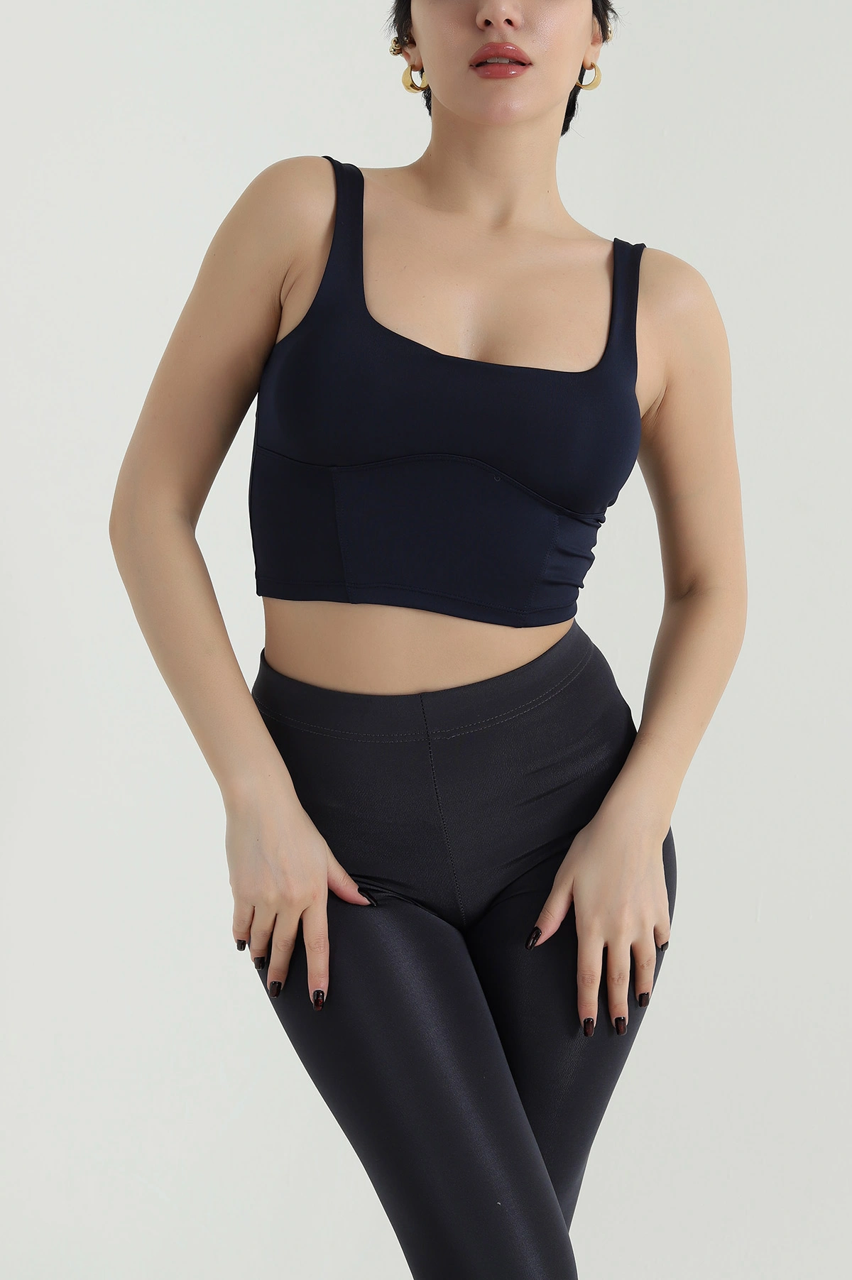 Lacivert Kaplı Pensli Kre Yaka Crop 423244