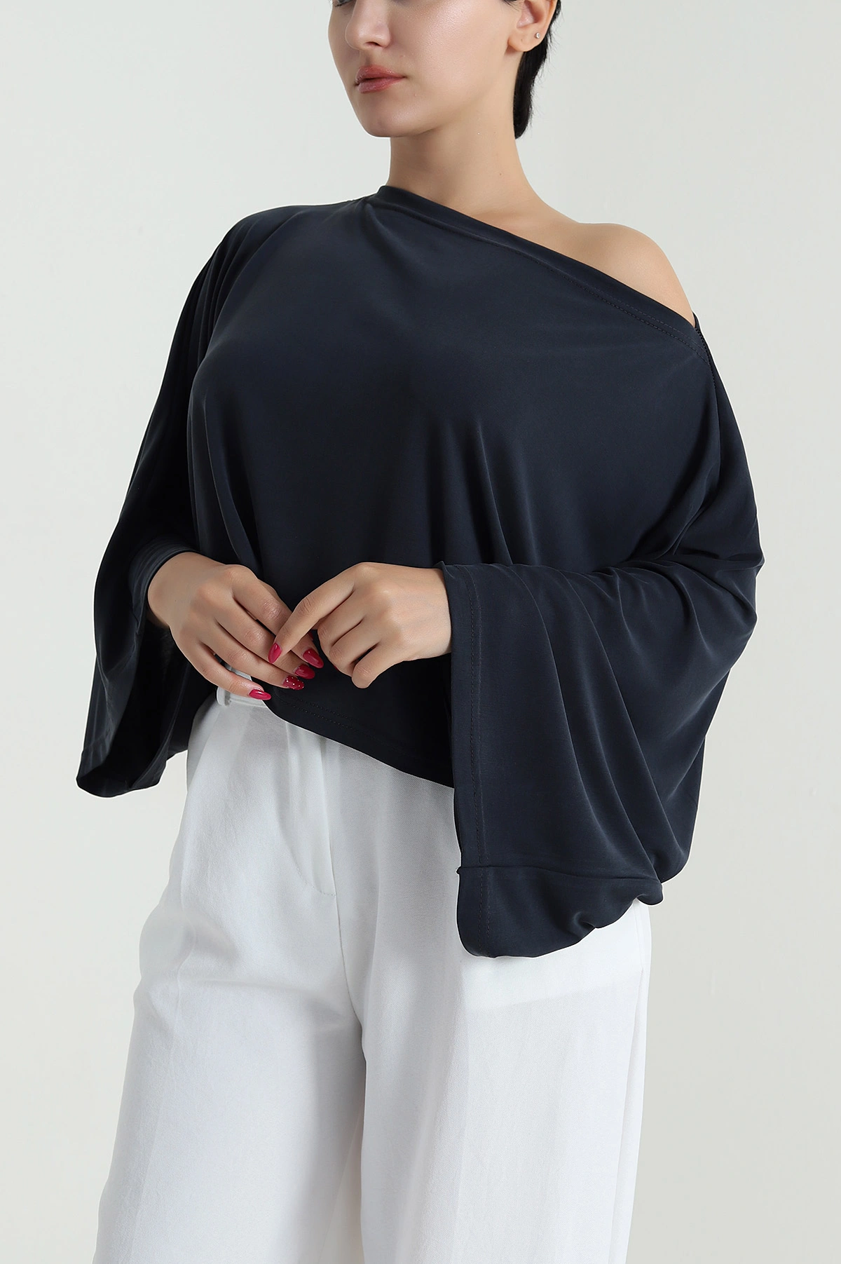 Lacivert Kupralı Salaş Kadın Bluz 479555