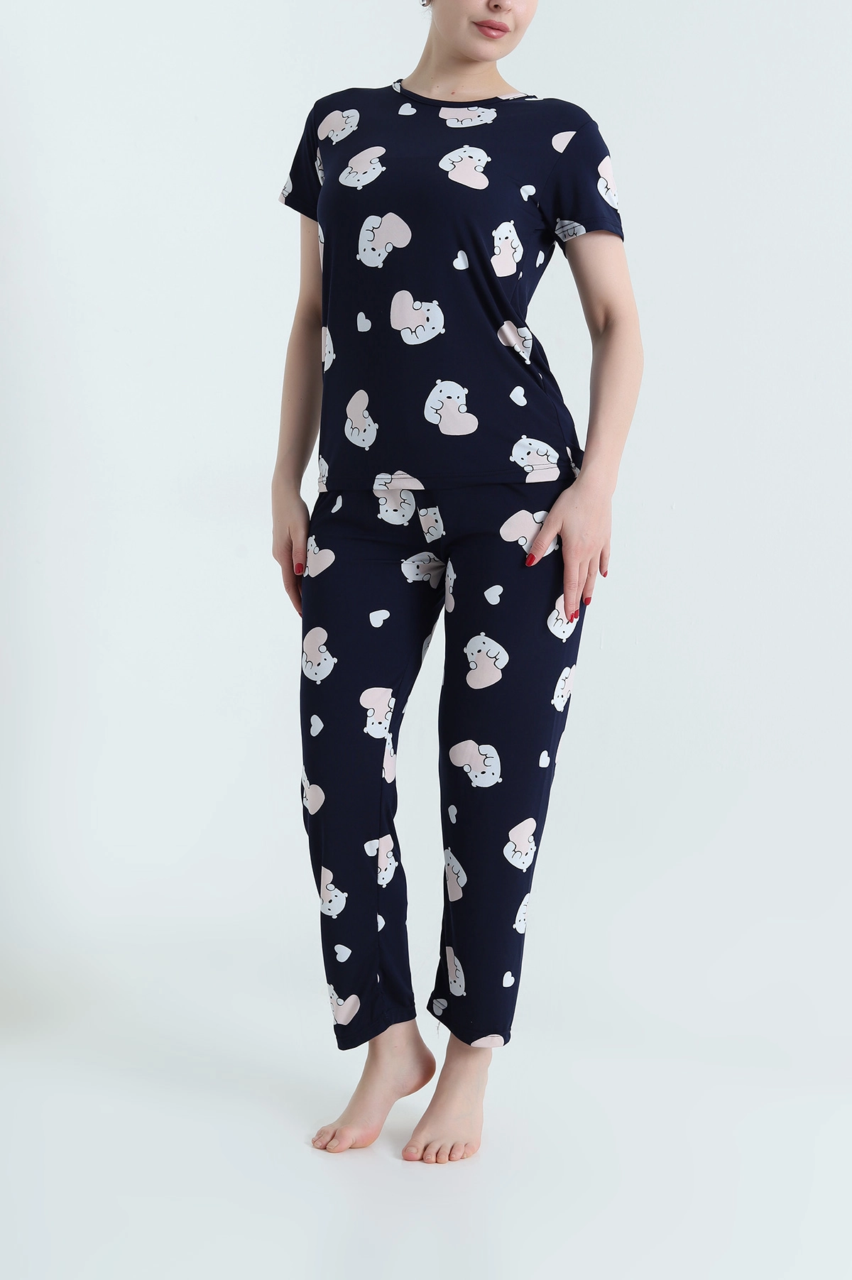 Lacivert Milan Kadın Pijama Takımı 466493