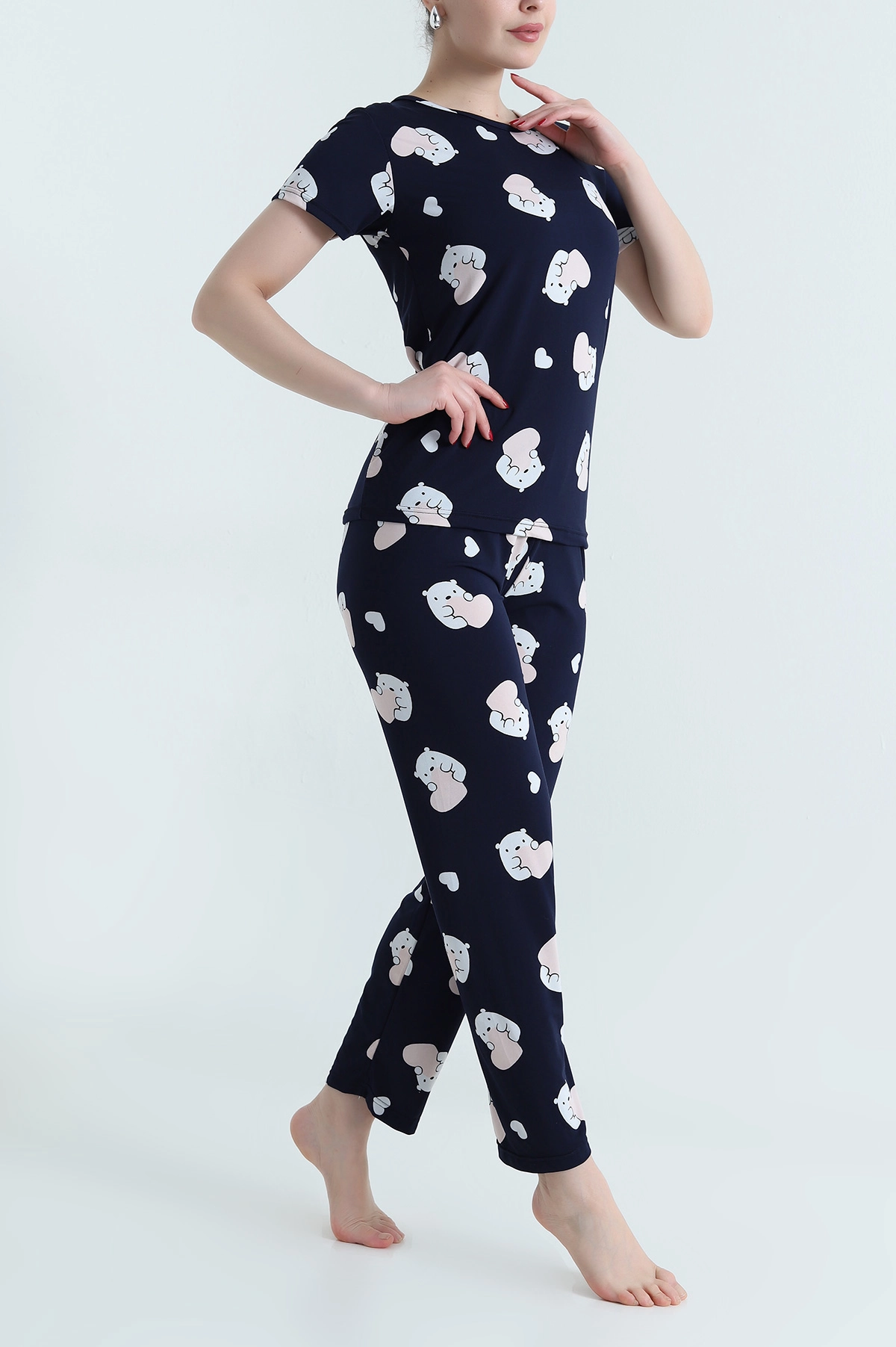 Lacivert Milan Kadın Pijama Takımı 466493