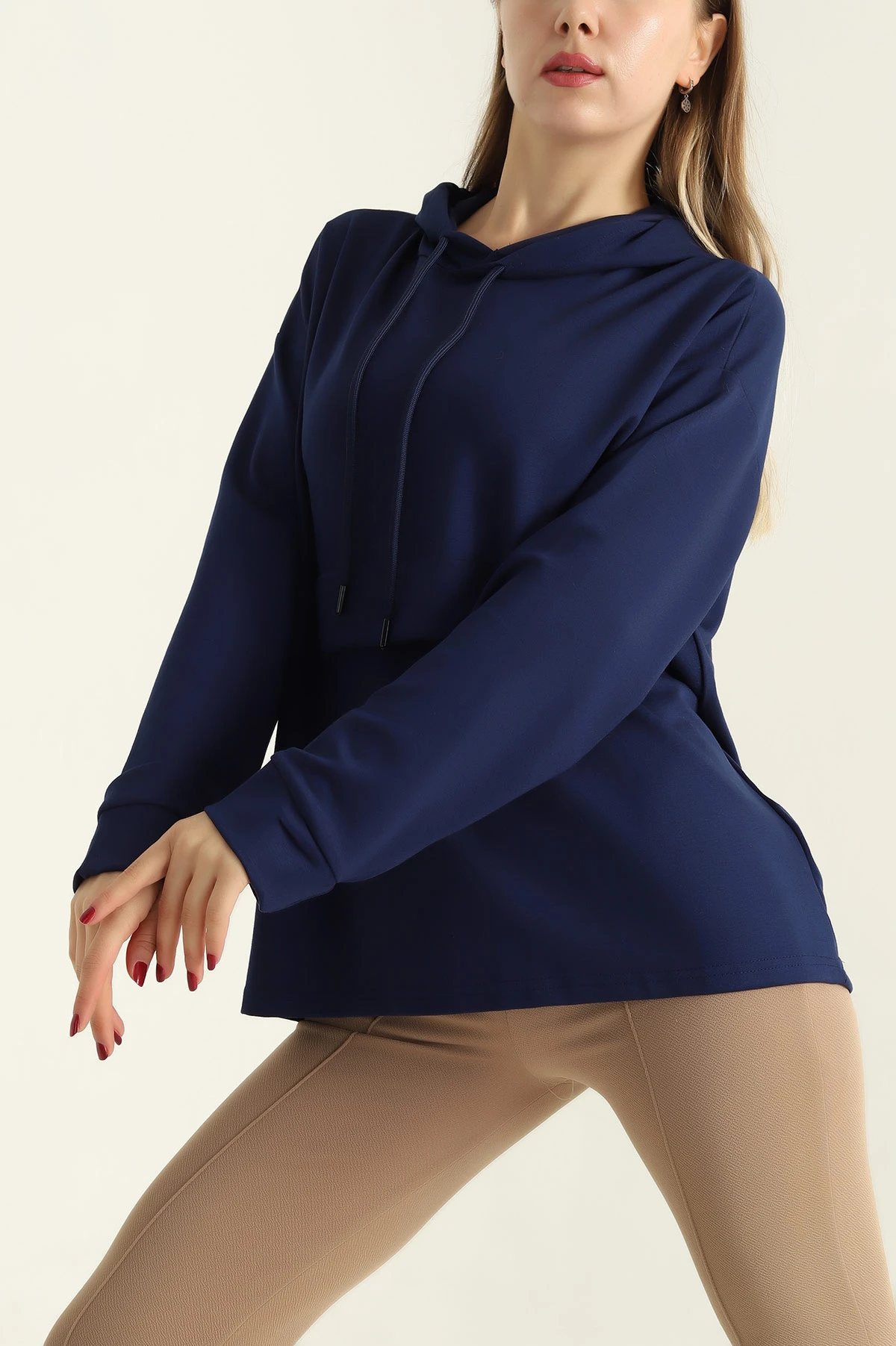 Lacivert Modal Kumaş Bayan Sweat 304505