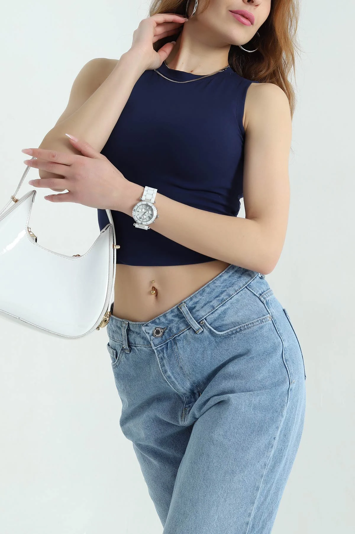 Lacivert Modal Likralı Kadın Atlet 357837