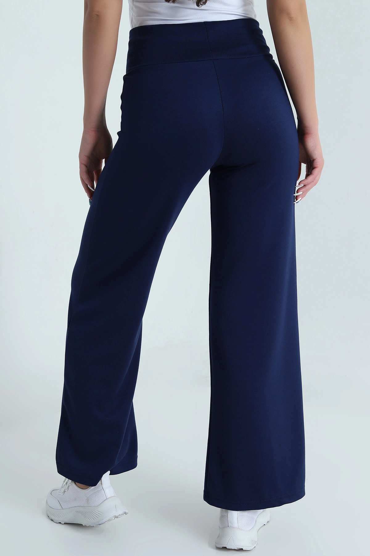 Lacivert Modal Palazzo Pantolon 478291