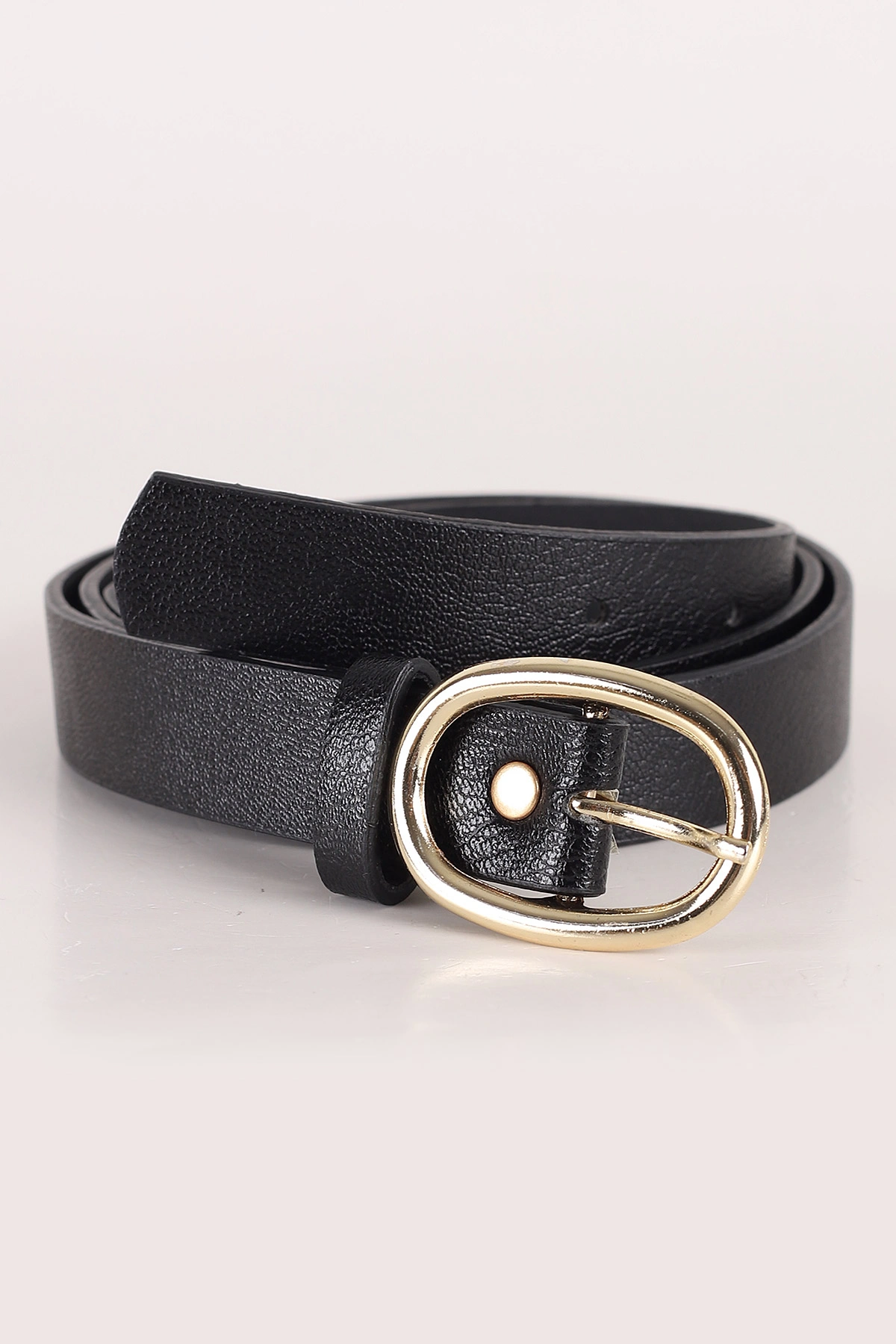 Lacivert Oval Gold Tokalı Kadın Kemer 338267