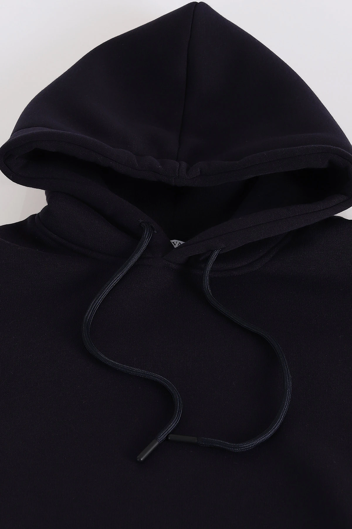 Lacivert Oversize Üç İp Şardonlu Erkek Basic Kapüşonlu Sweatshirt 398909