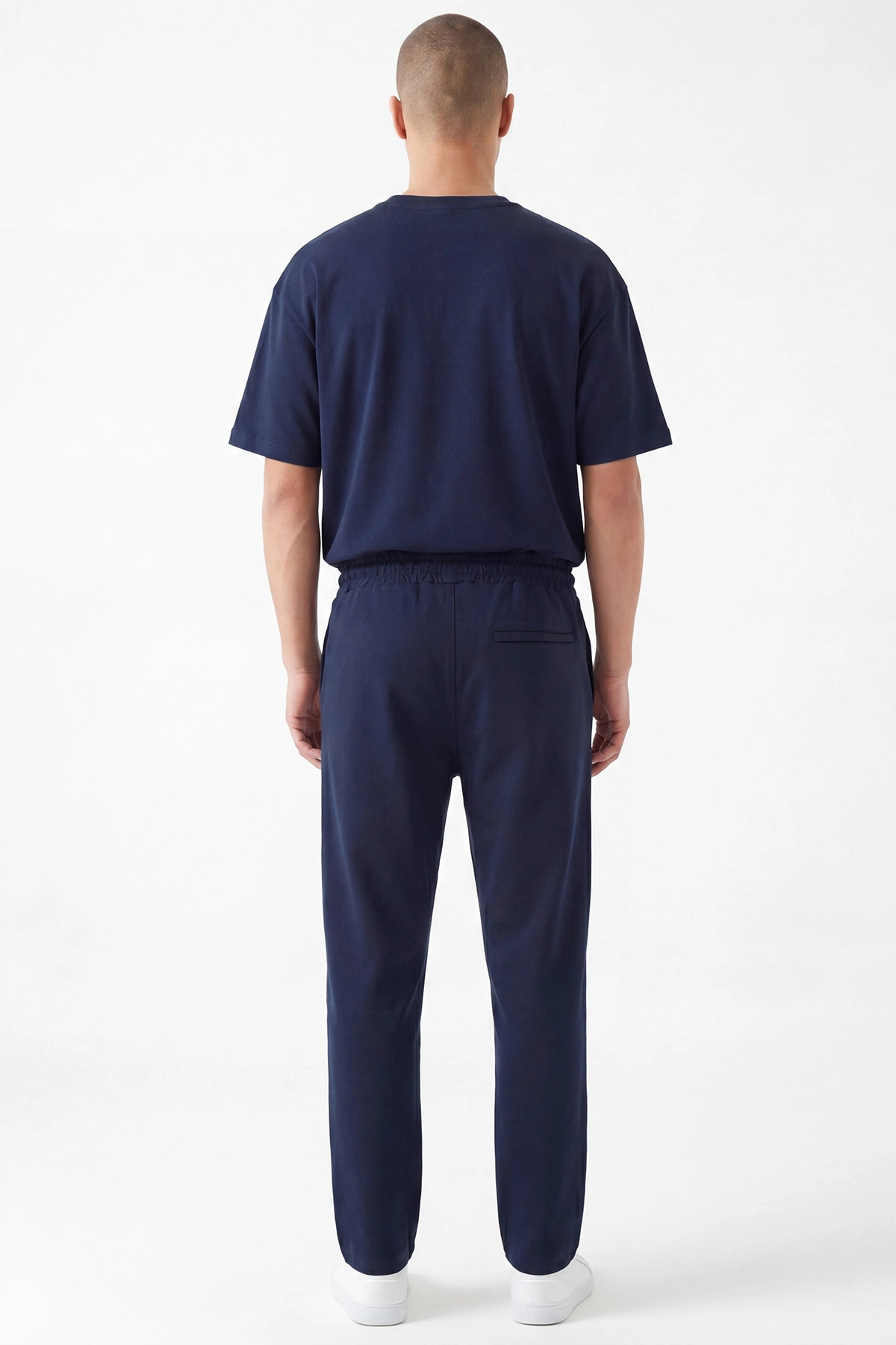 Lacivert Oysho Kumaş Oversize Bisiklet Yaka Erkek İkili Takım 445191