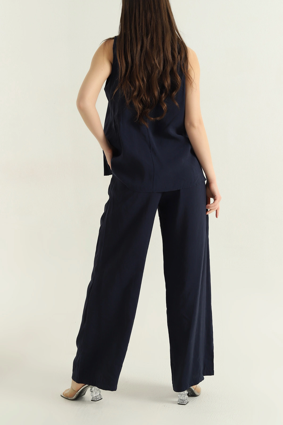 Lacivert Pantolon Bluz Modal Kadın İkili Takım 362254