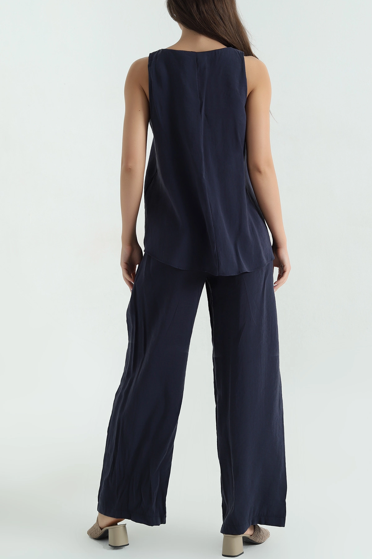 Lacivert Pantolon Bluz Modal Kadın İkili Takım 367585