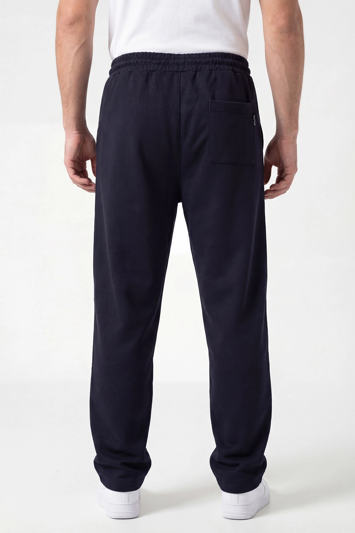 Lacivert Pike Kumaş Baggy Belden Bağlamalı Erkek Pantolon 442078