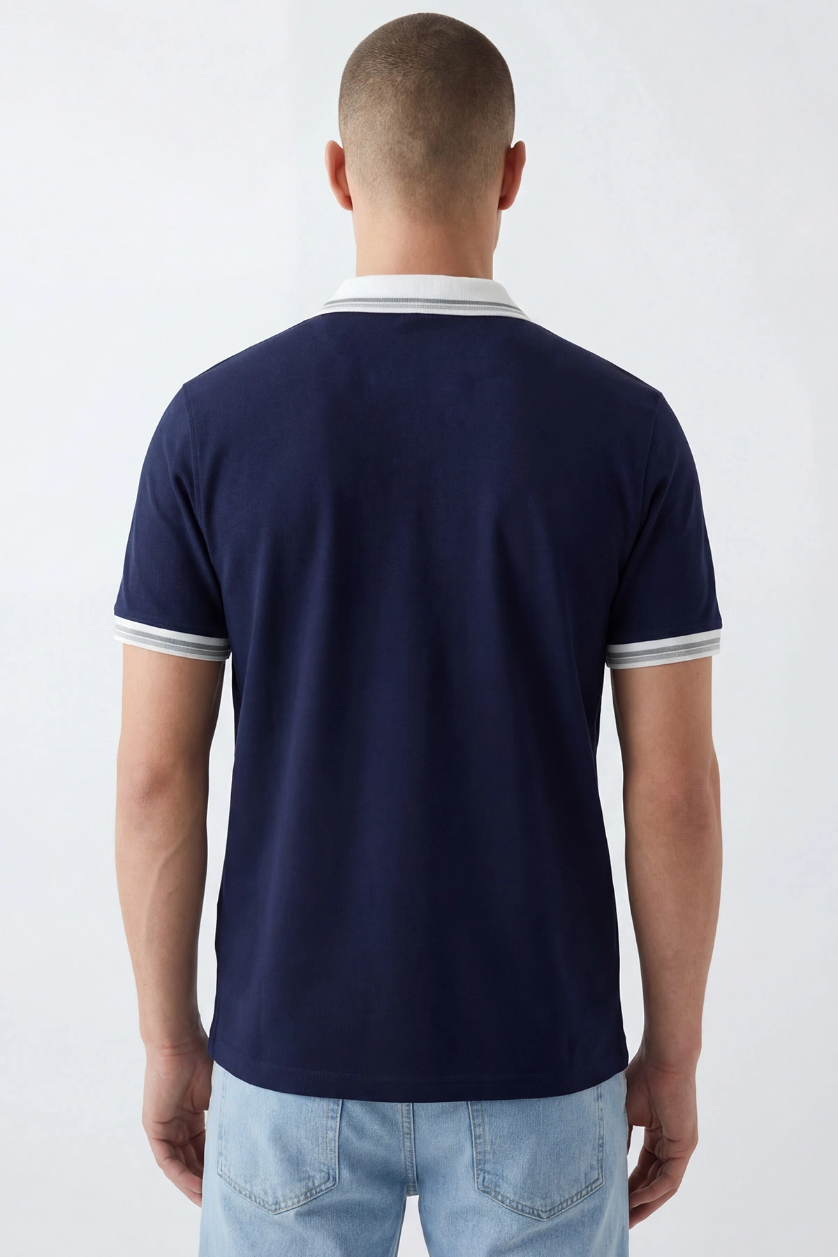 Lacivert Polo Yaka Erkek Tişört 435385