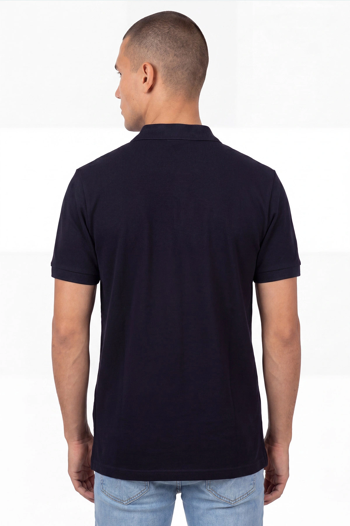 Lacivert Polo Yaka Erkek Tişört 458860