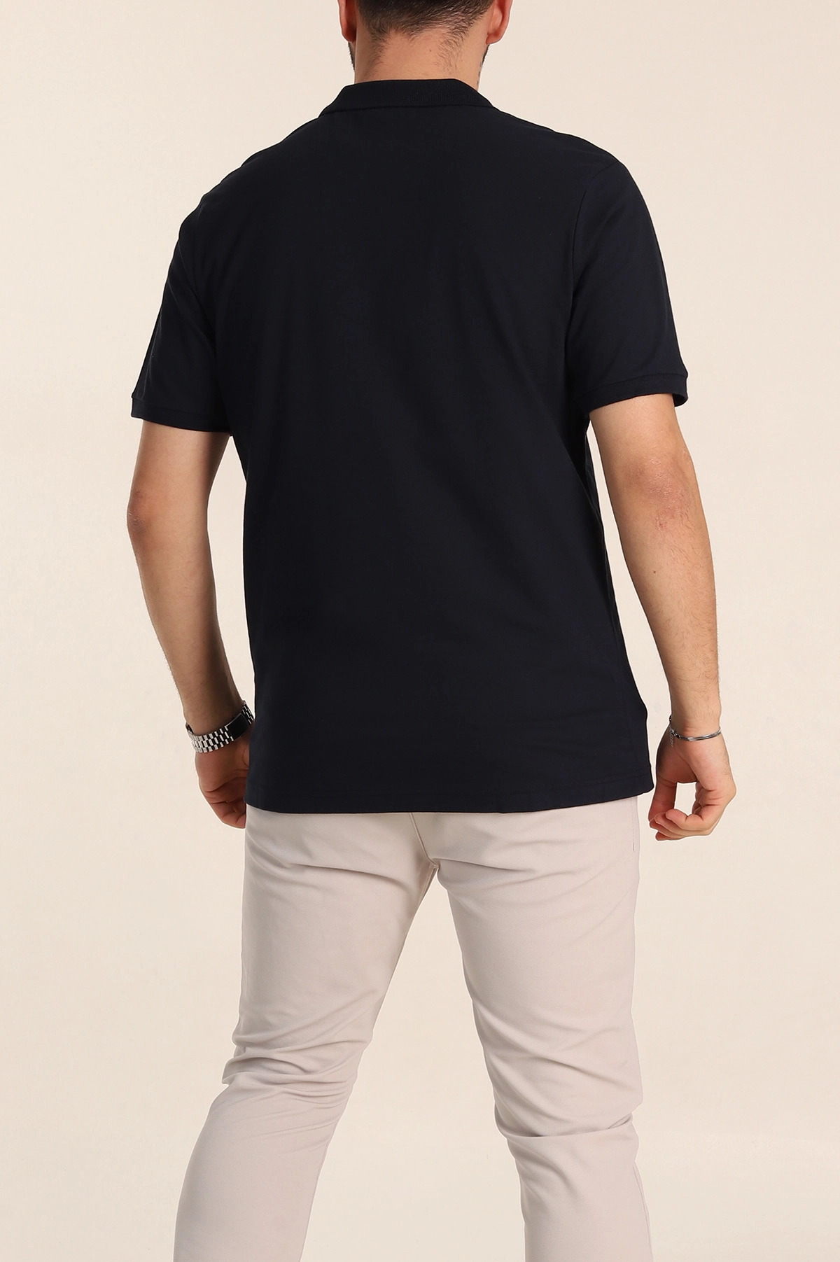 Lacivert Regular Fit Basic Polo Yaka Erkek Tişört 342465