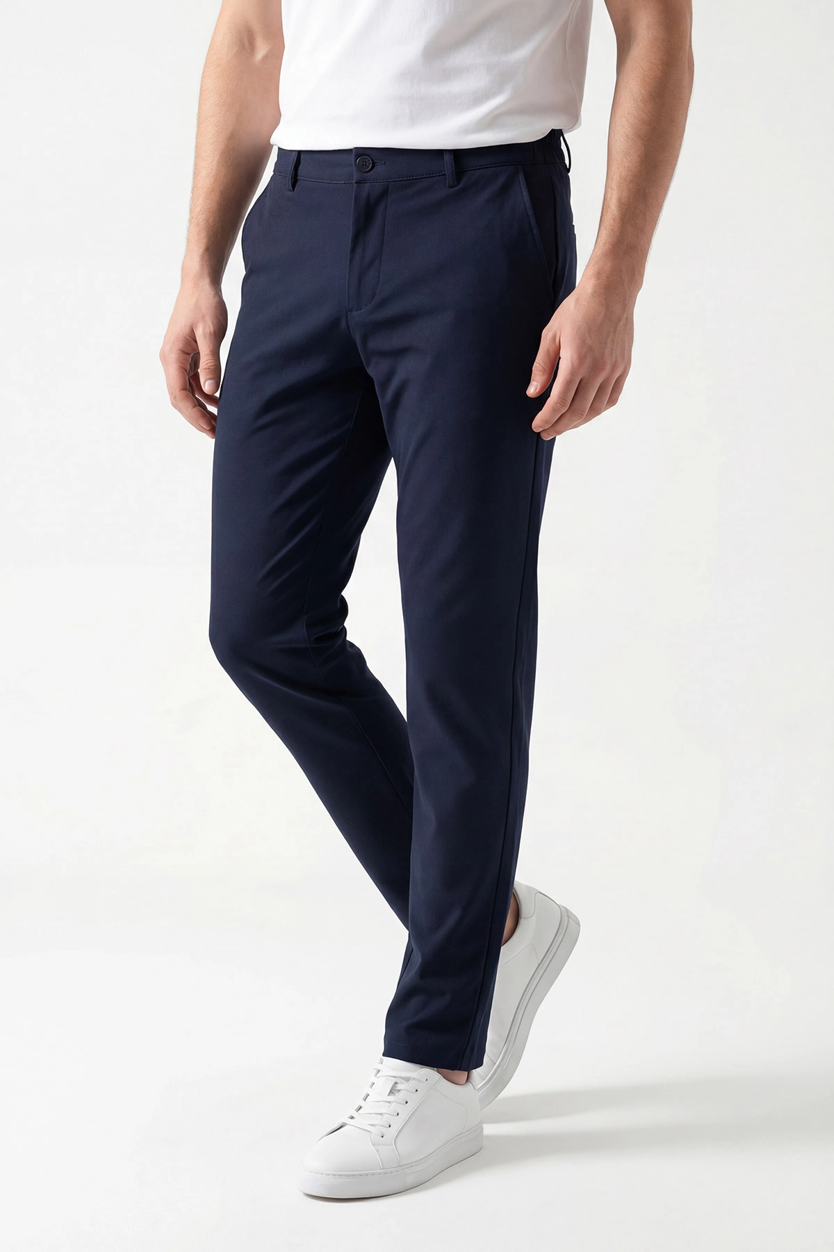 Lacivert Regular Fit Beli Lastikli Erkek Pantolon 430622