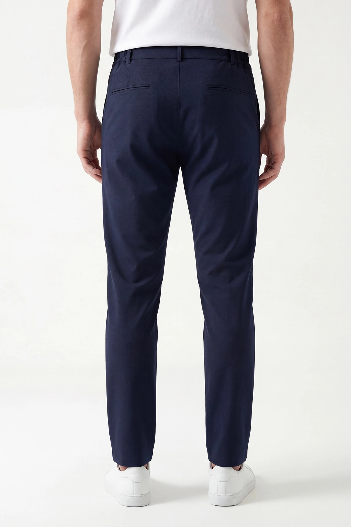 Lacivert Regular Fit Beli Lastikli Erkek Pantolon 430622