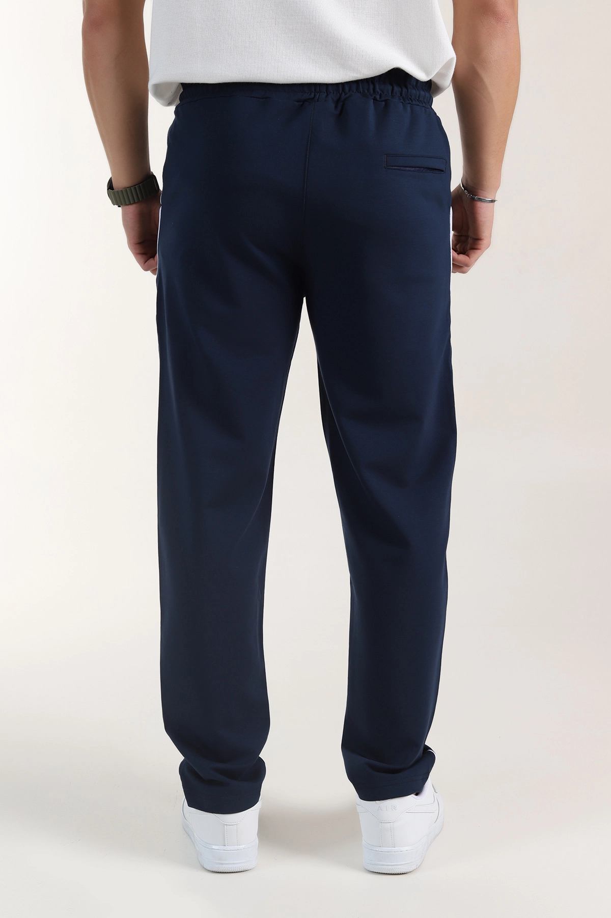 Lacivert Regular Fit Çimalı Şerit Detaylı Erkek Eşofman Altı 402369