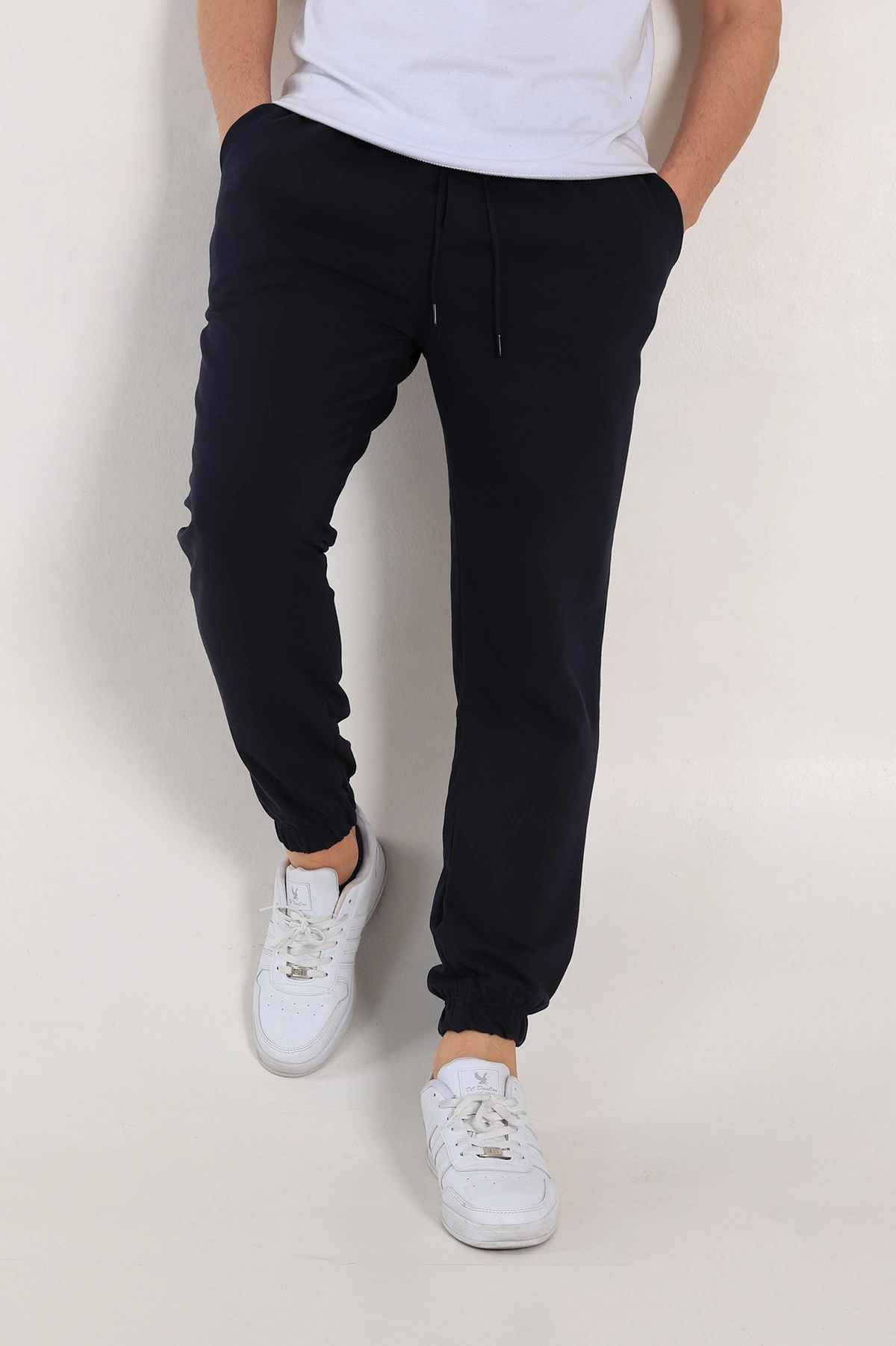 Lacivert Regular Fit İki İp Paça Lastikli Erkek Eşofman Altı 338277