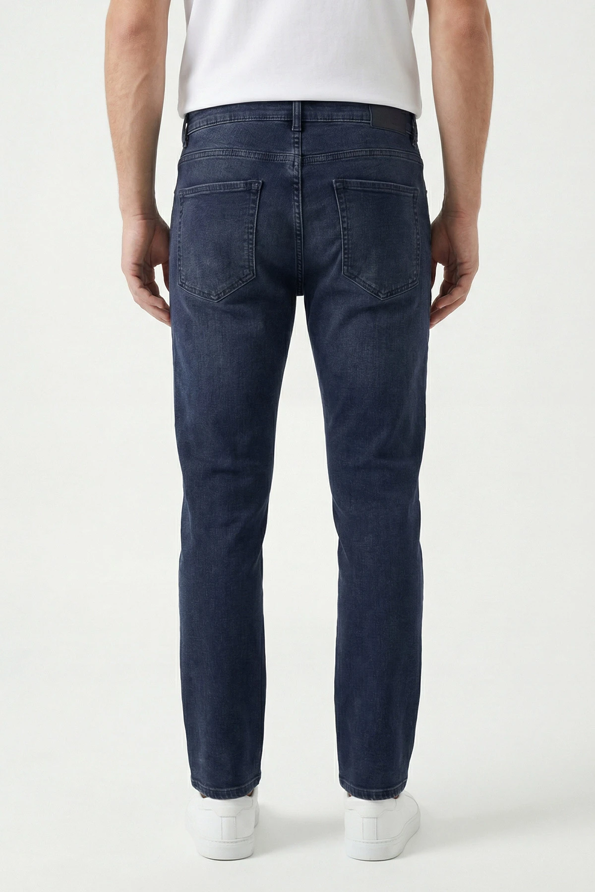 Lacivert Regular Fit Likralı Erkek Kot Pantolon 430675
