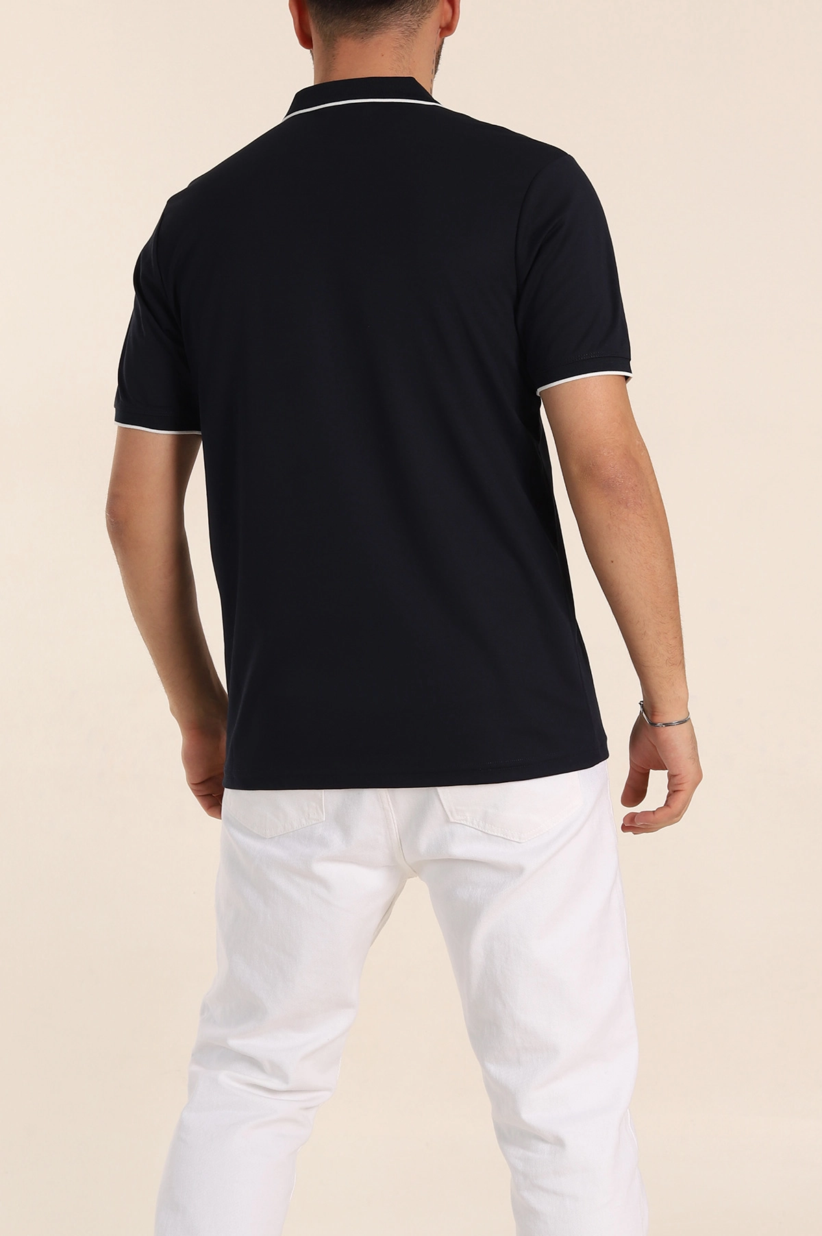 Lacivert Regular Fit Polo Yaka Erkek Tişört 338472