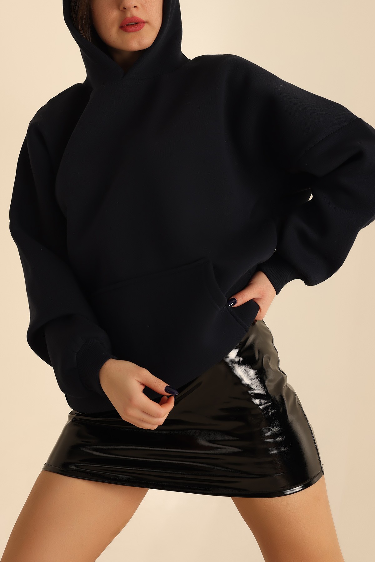 Lacivert Şardonlu Bayan Sweat 221855