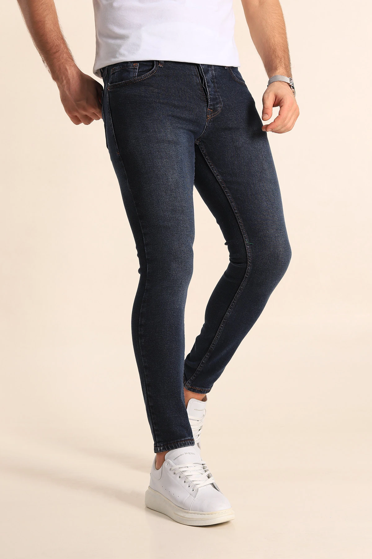 Lacivert Skinny Fit Likralı Erkek Kot Pantolon 244540 | ModamızBir ...