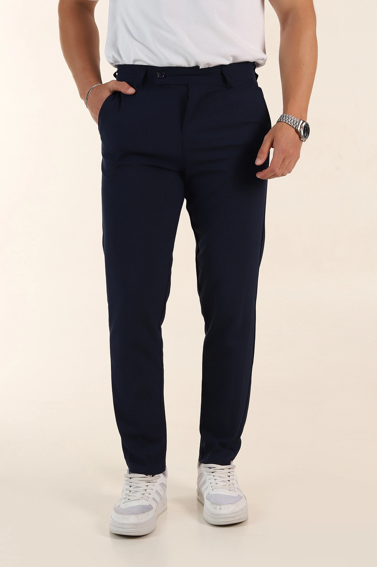 Lacivert Slim Fit Erkek Kumaş Pantolon 367969