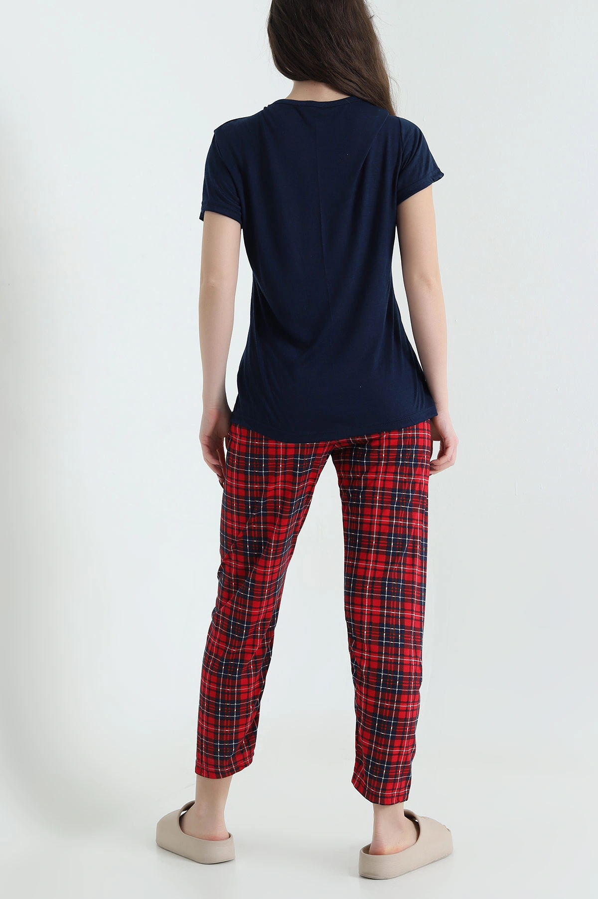 Lacivert Stella Viskon Kadın Pijama Takımı 434401