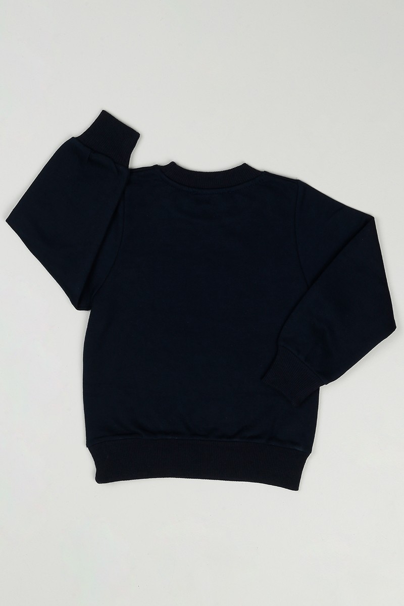 Lacivert Su Yeşili (3-6 Yaş) Discover Baskılı Erkek Çocuk Sweatshirt 88870