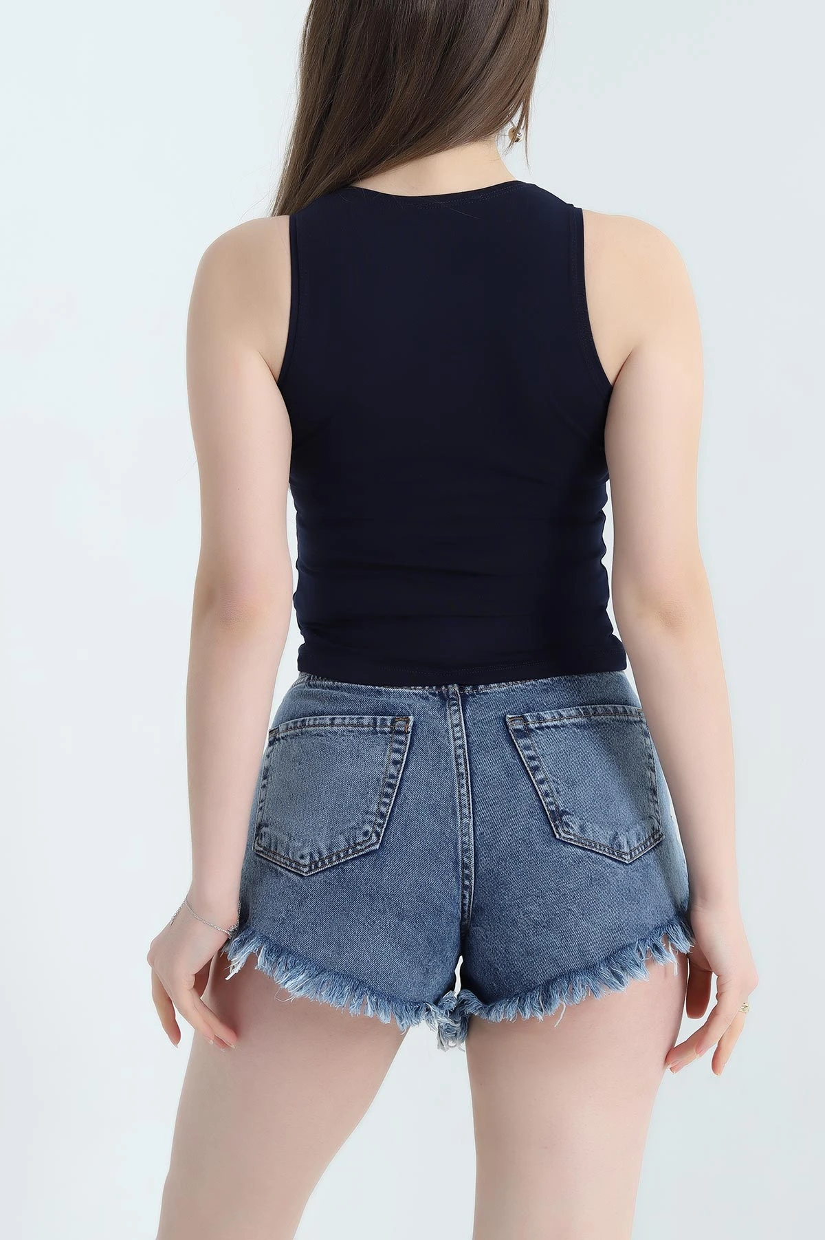 Lacivert Süprem Kolsuz Atlet Bluz 337706