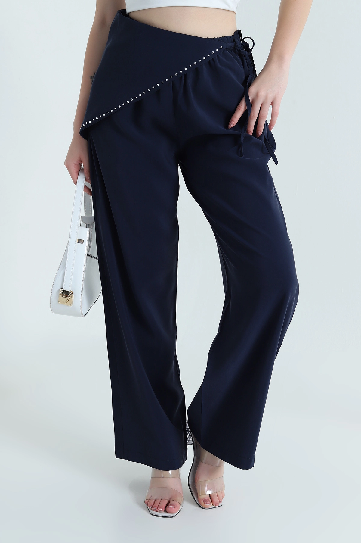 Lacivert Suwet Modal Kumaş Kadın Pantolon 467094
