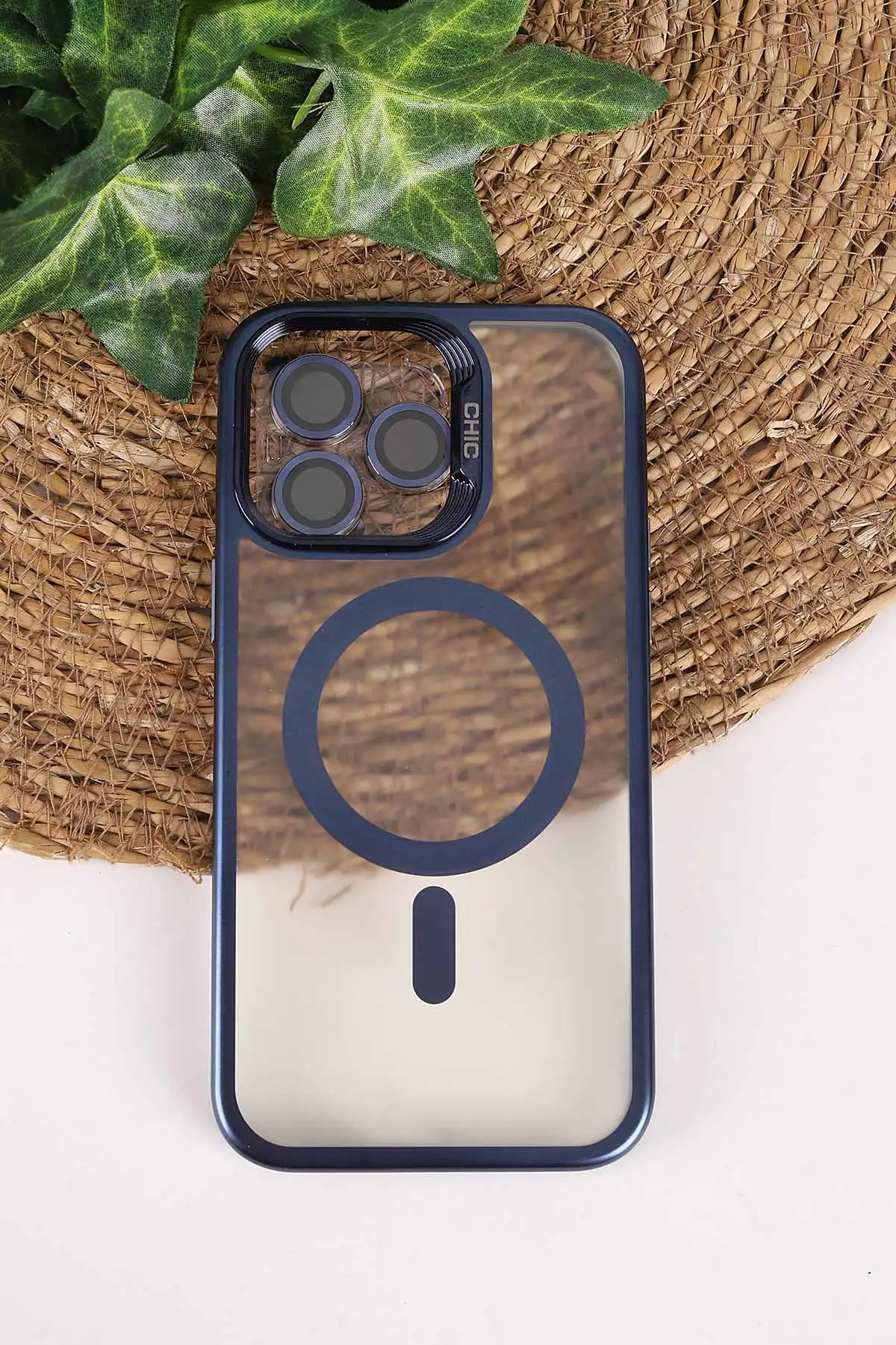 Lacivert TeknoCase İphone 14 Pro Max Uyumlu Believe Serisi Lens Hediyeli Silikon Telefon Kılıfı 472504