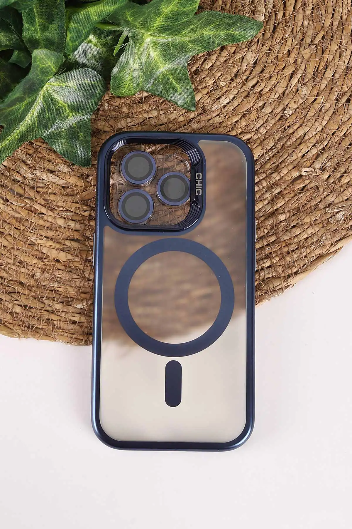 Lacivert TeknoCase İphone 14 Pro Uyumlu Believe Serisi Lens Hediyeli Silikon Telefon Kılıfı 472499