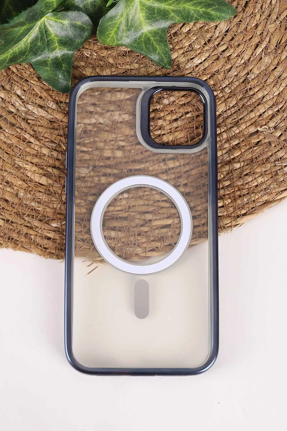 Lacivert TeknoCase İphone 15 Plus  Uyumlu Believe Serisi Lens Hediyeli Silikon Telefon Kılıfı 472519