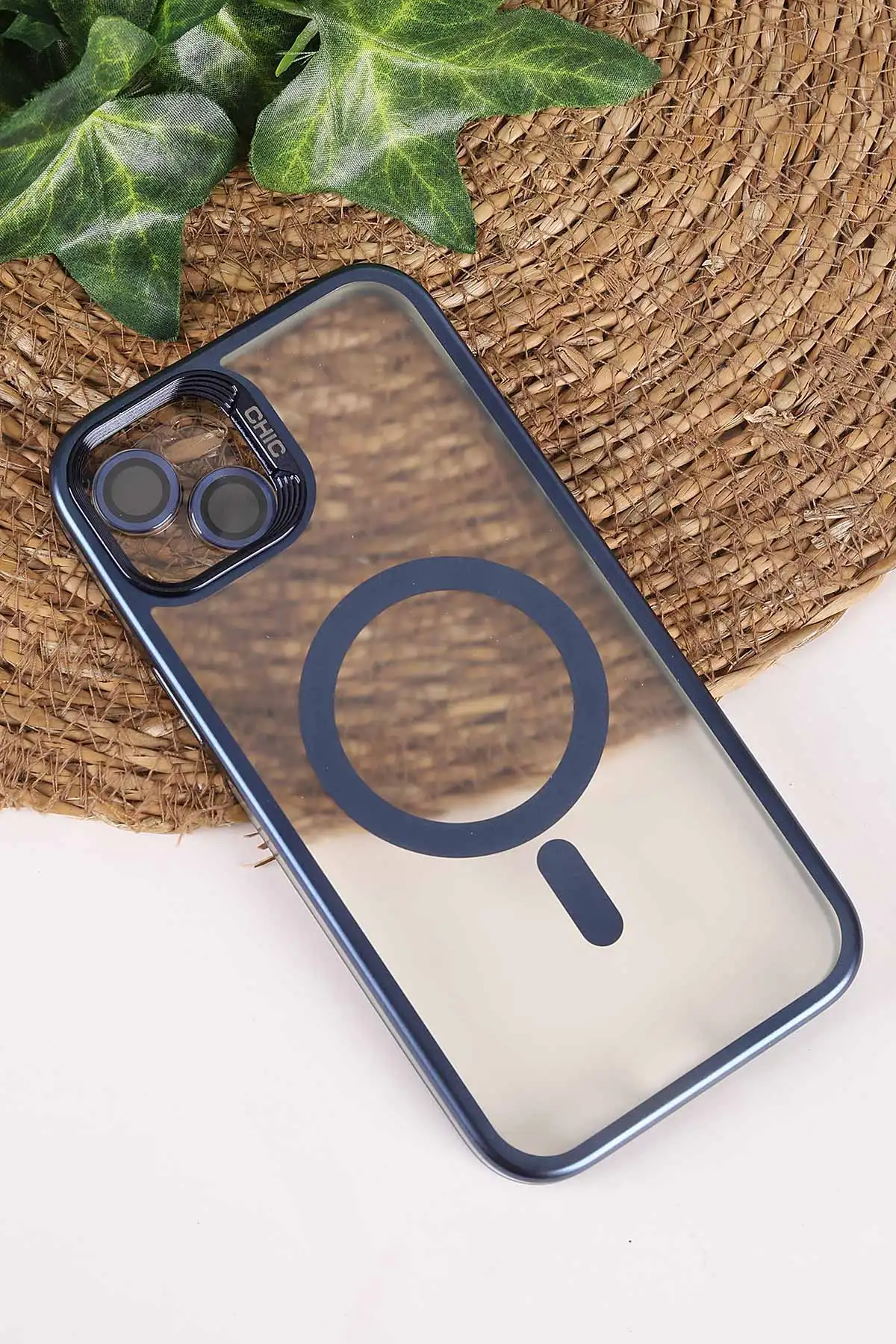 Lacivert TeknoCase İphone 15 Plus  Uyumlu Believe Serisi Lens Hediyeli Silikon Telefon Kılıfı 472519