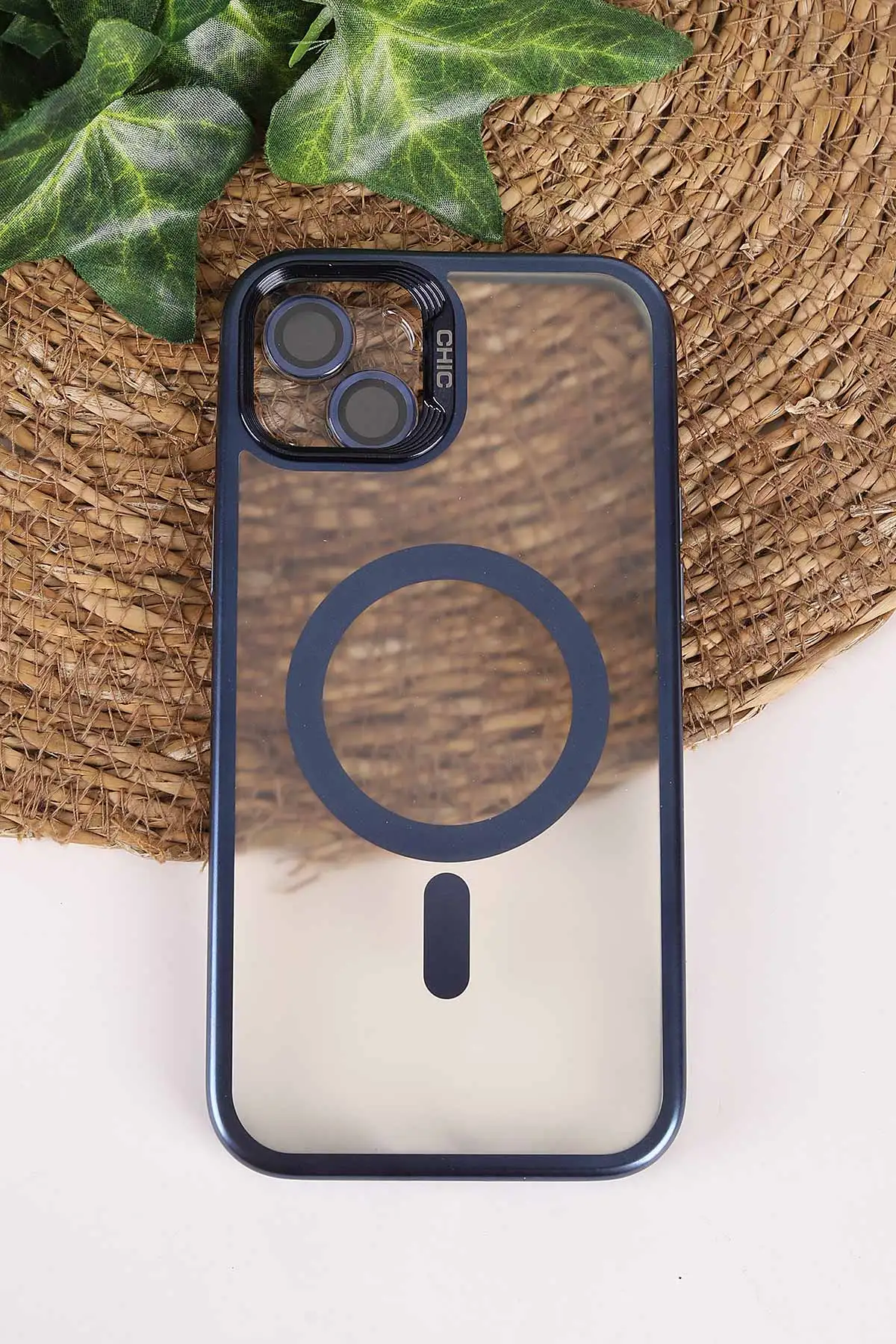 Lacivert TeknoCase İphone 15 Plus Uyumlu Believe Serisi Lens Hediyeli Silikon Telefon Kılıfı 472519