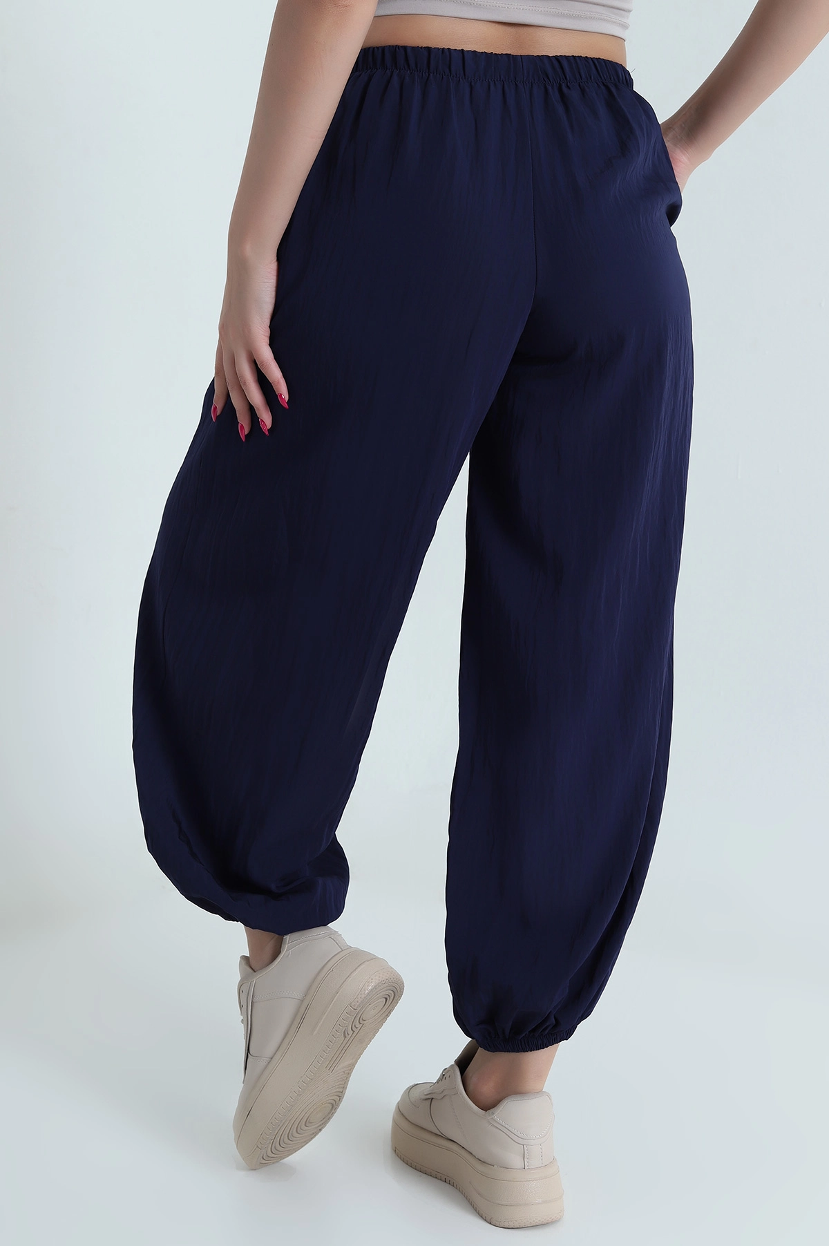 Lacivert Tensel Modal Kadın Şalvar Pantolon 475607