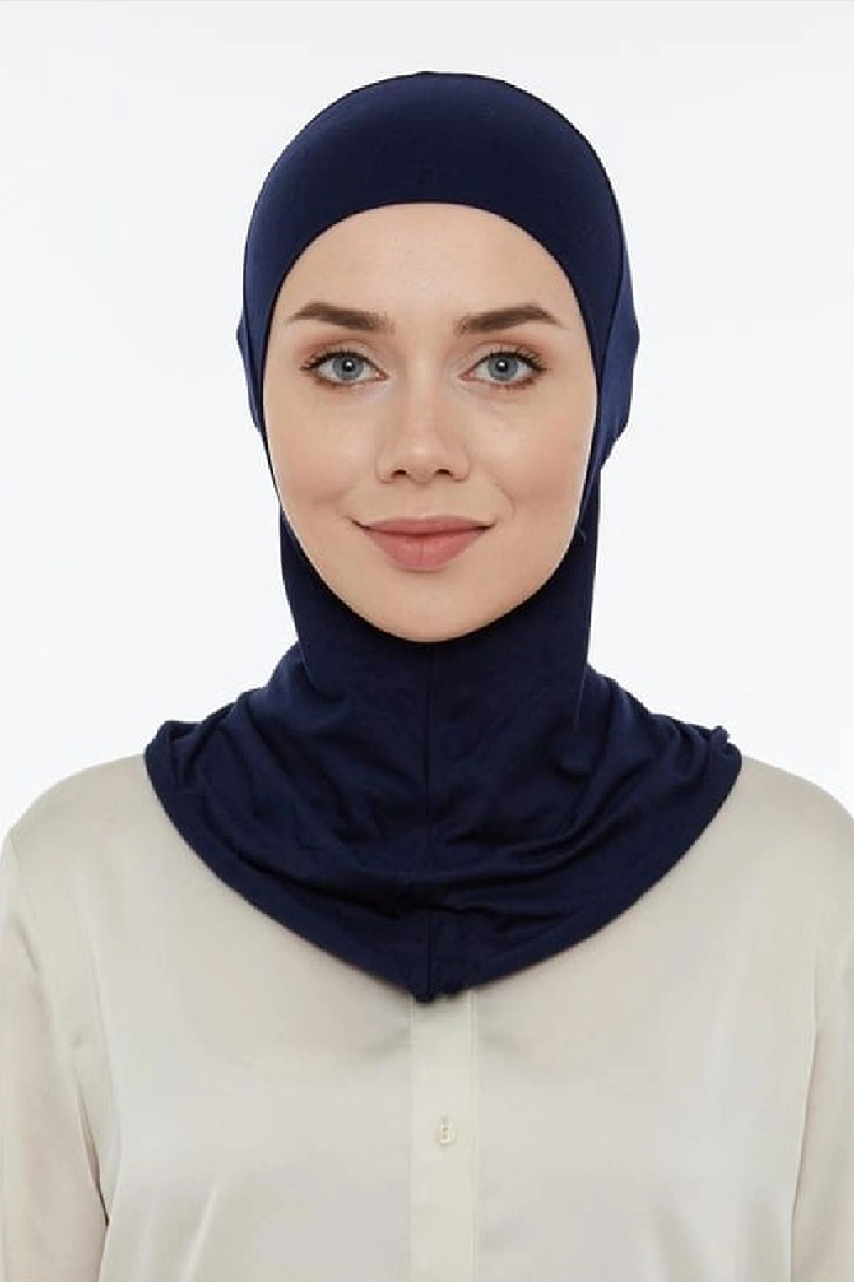Lacivert Türban Tesettür Düz Hijab Bone 460152